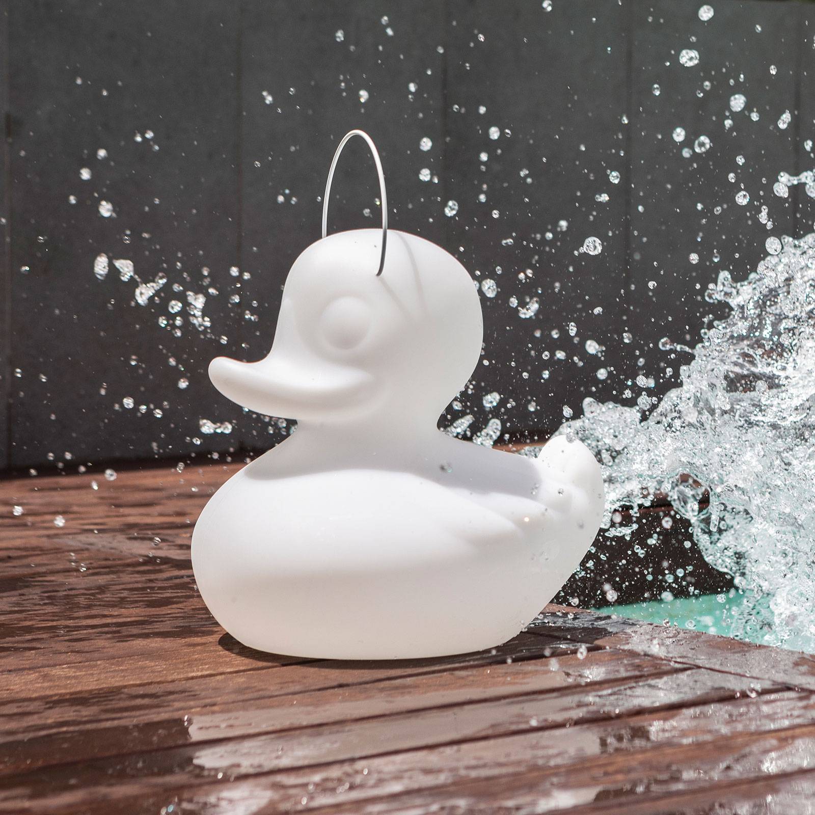 Goodnight light duck-duck s led design lámpa kültérre fehérben