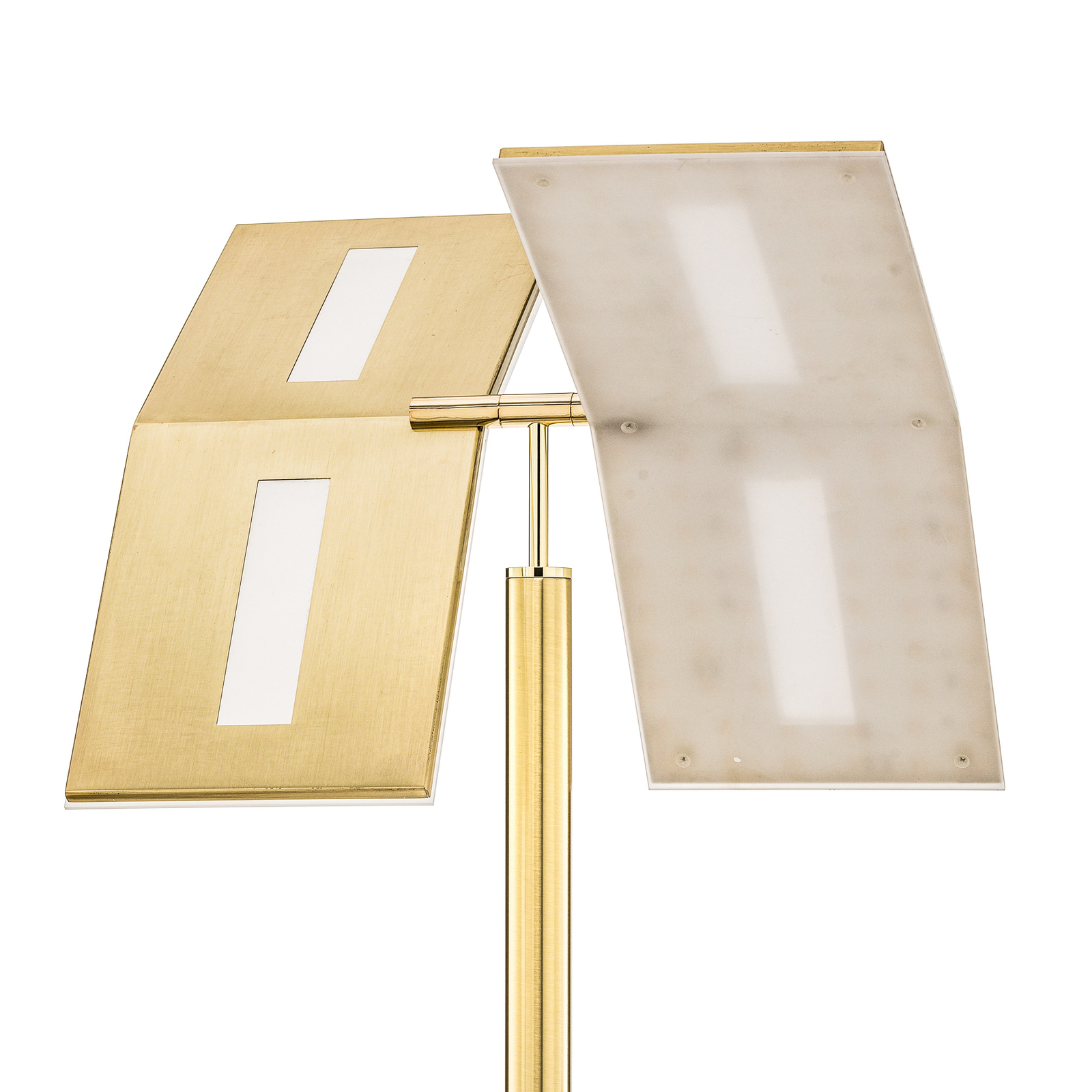Lucande Hadlee LED floor lamp, brass