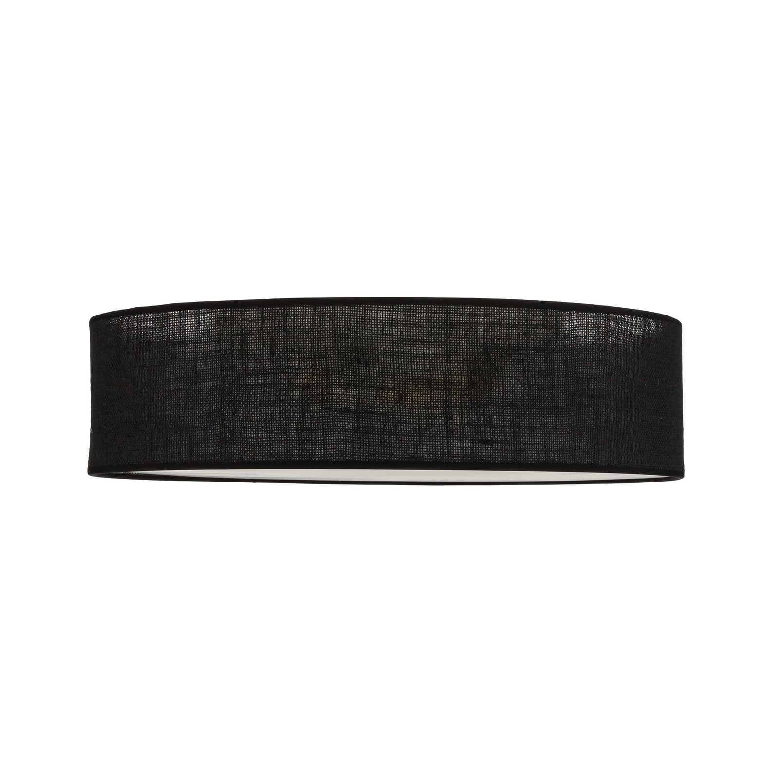 Plafoniera Marshall, nera, rattan, Ø 50 cm, E27