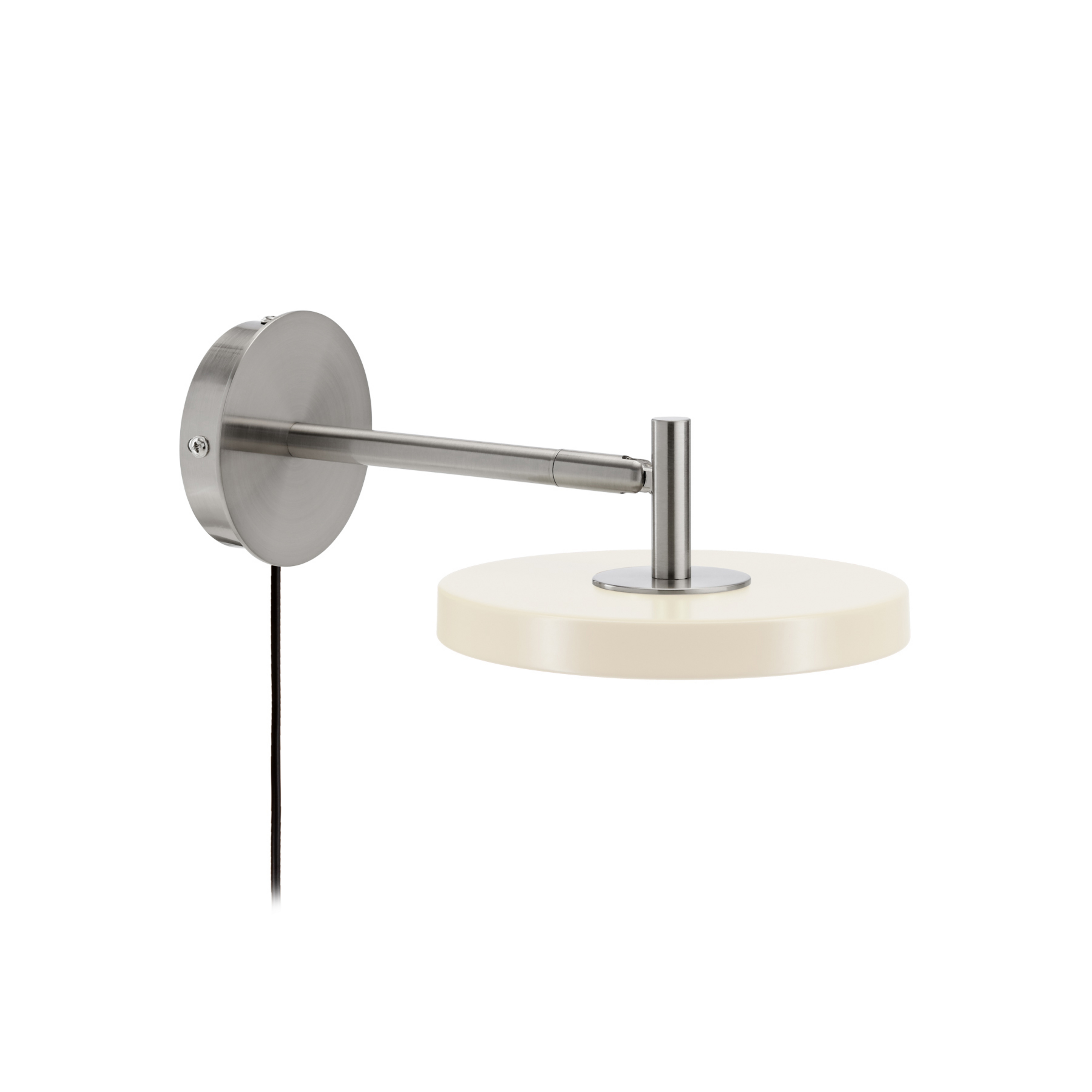 Asteria Short LED-Wandlampe, weiß, Stahl, Stecker - UMAGE