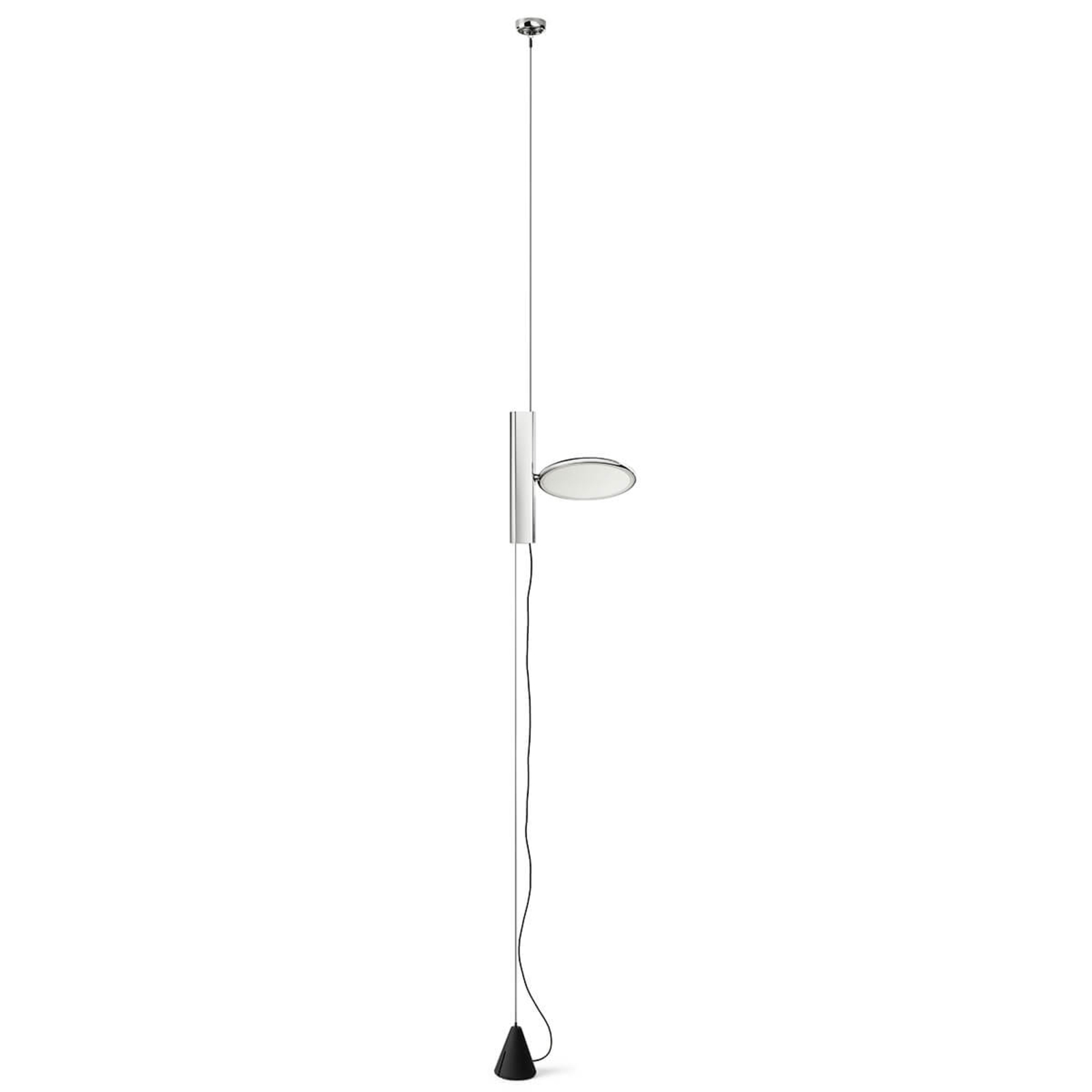 Flos Upright OK LED Pendant Lamp in Chrome, for Living / Dining Room, Aluminium, 18 W, energy efficiency: A+