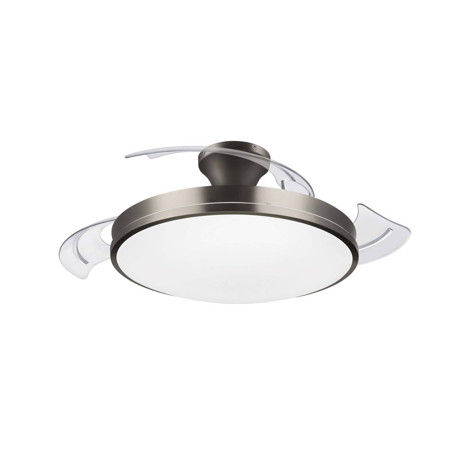 Philips LED-Deckenventilator Atlas, nickel, leise, CCT, DC