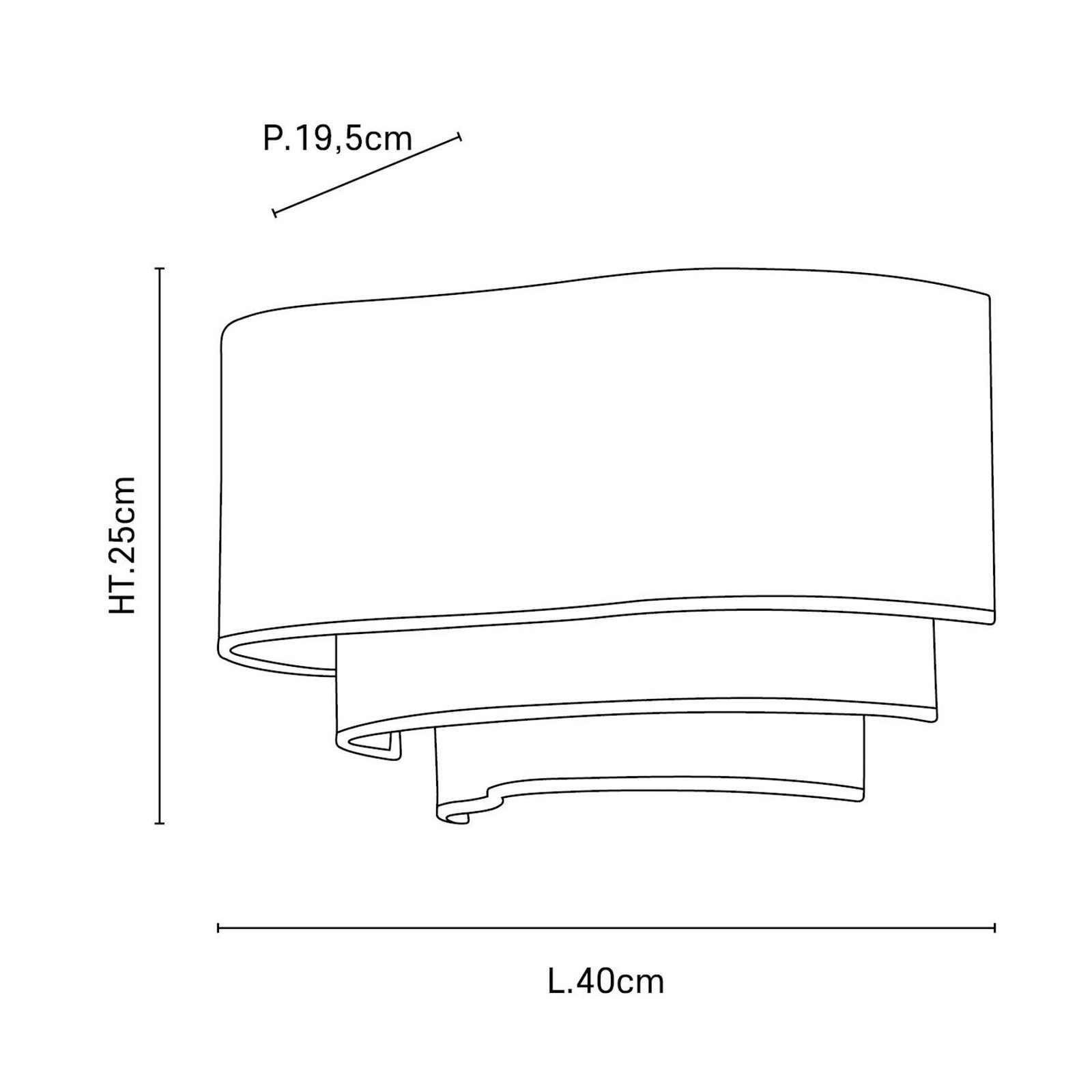 Pebble Textil-Wandlampe, creme - MARKET SET