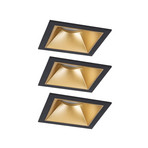 Paulmann LED ugradbena svjetiljka Cole Coin crna/zlatna četvrtasta IP44