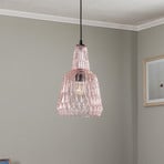 Lampa wisząca Lindby Belarion, różowa, 1-punktowa, szkło, Ø 23 cm