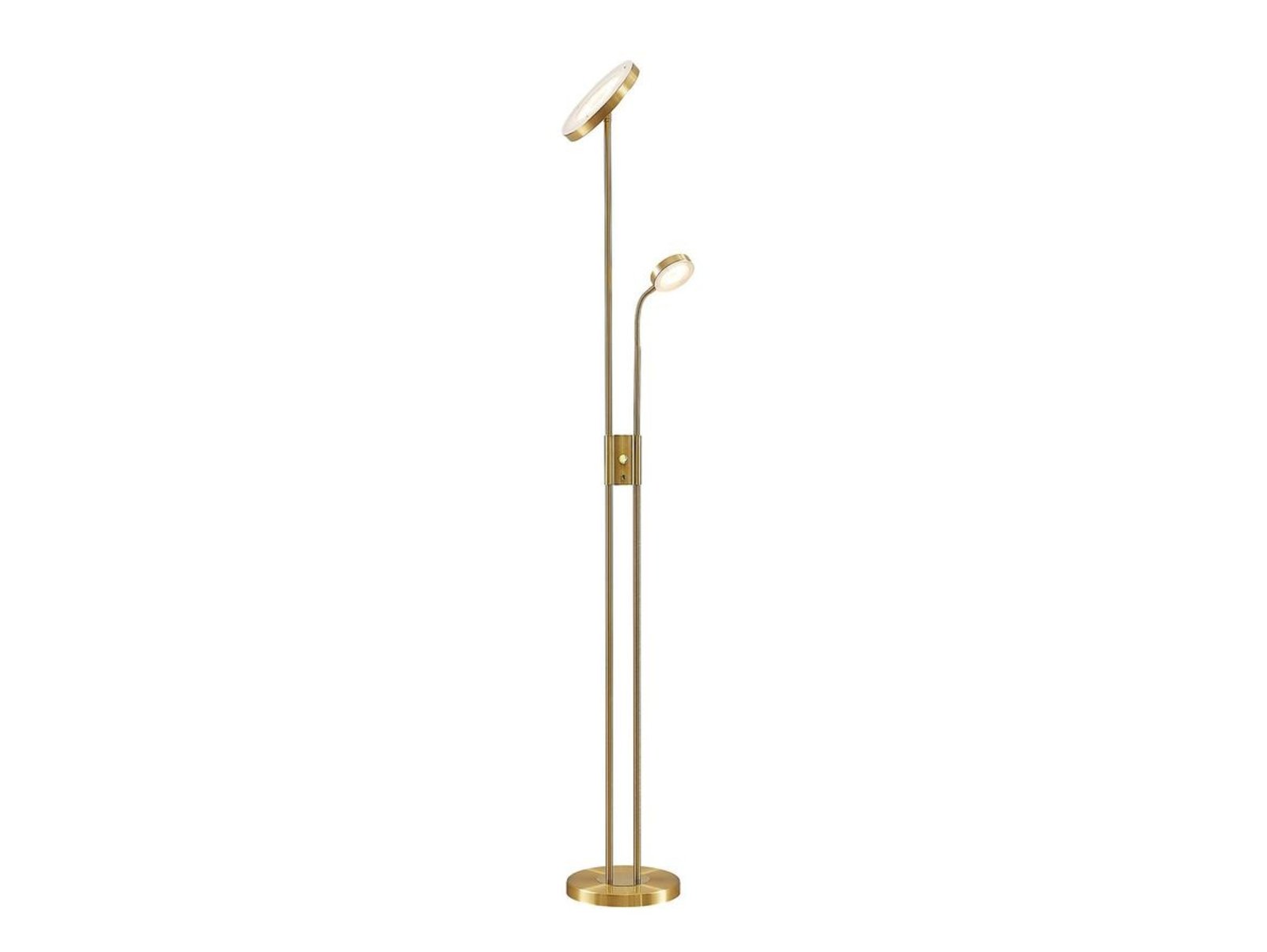 Seppa LED Lampadar Round Matt Brass - Lindby