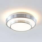 Lindby Naima LED aluminijasta stropna svetilka, okrogla, 29,5 cm