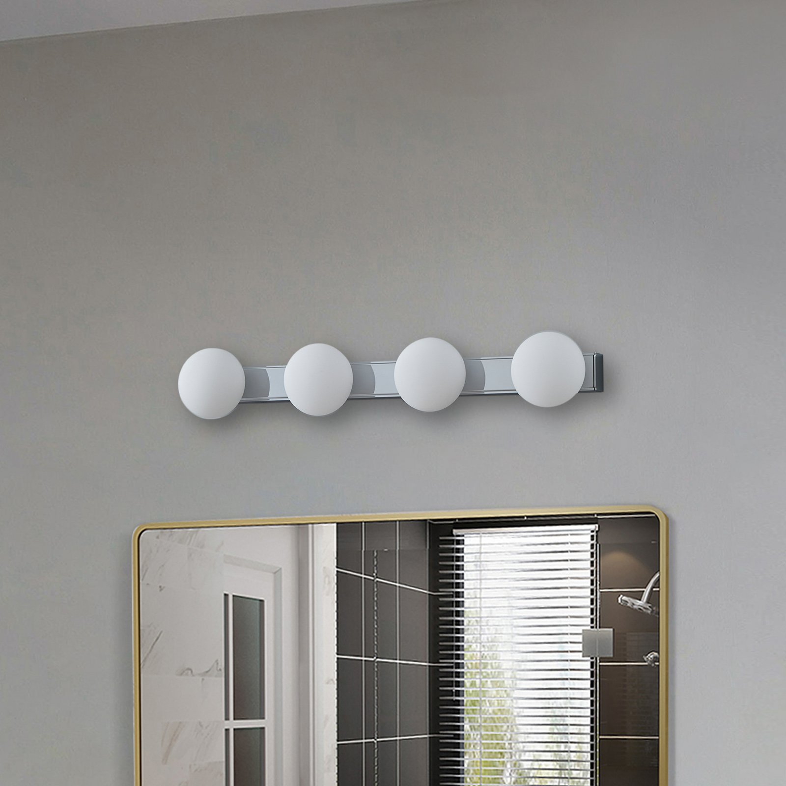 Myrra LED Vegglampe IP44 Krom/Hvit - Lucande