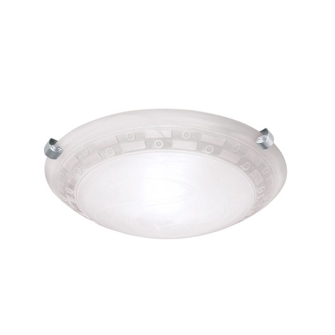 Taklampe Adonis, Ø 30 cm, hvit/nikkel
