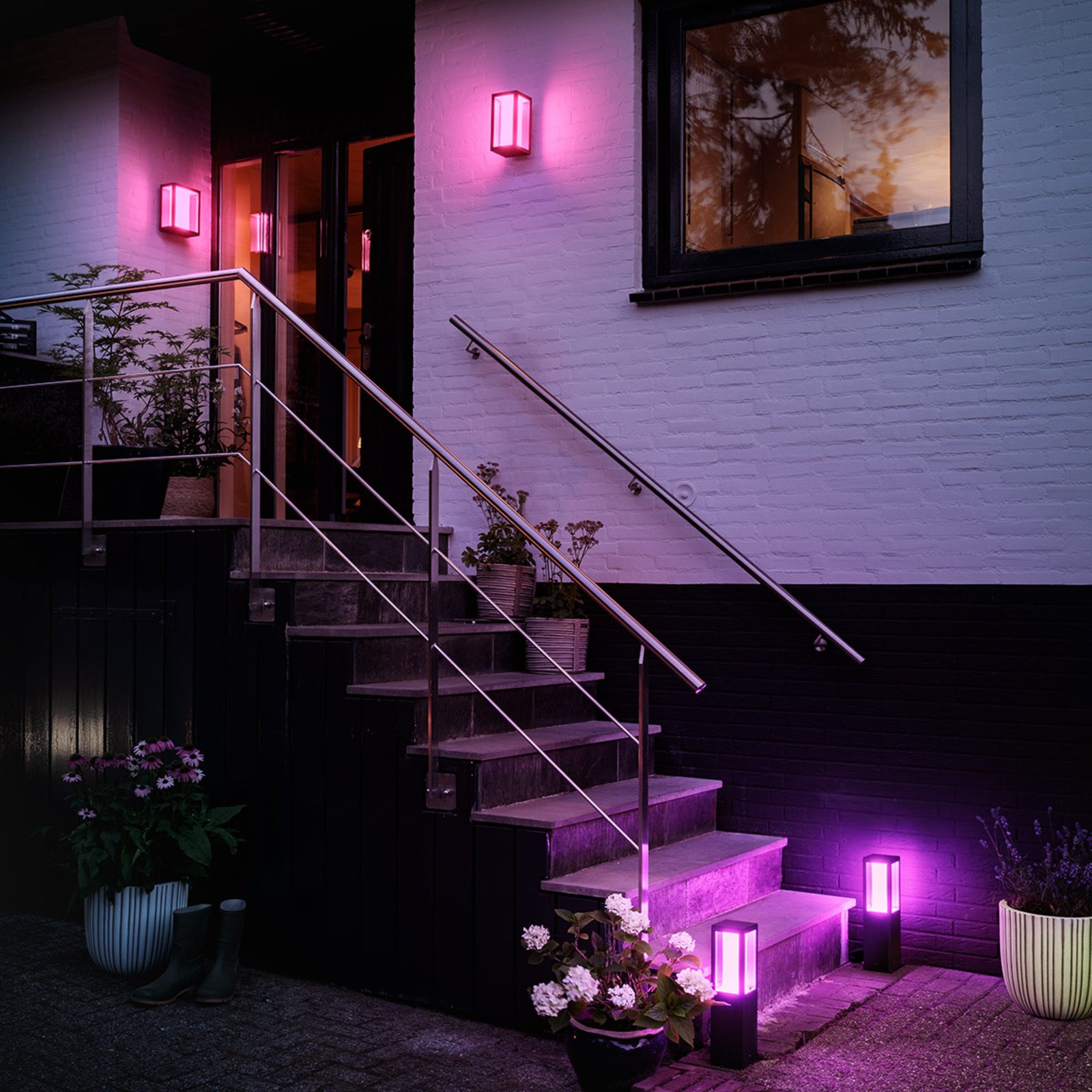 Impress Hue Candeeiro de Parede Exterior Narrow White/Color Amb. - Philips Hue