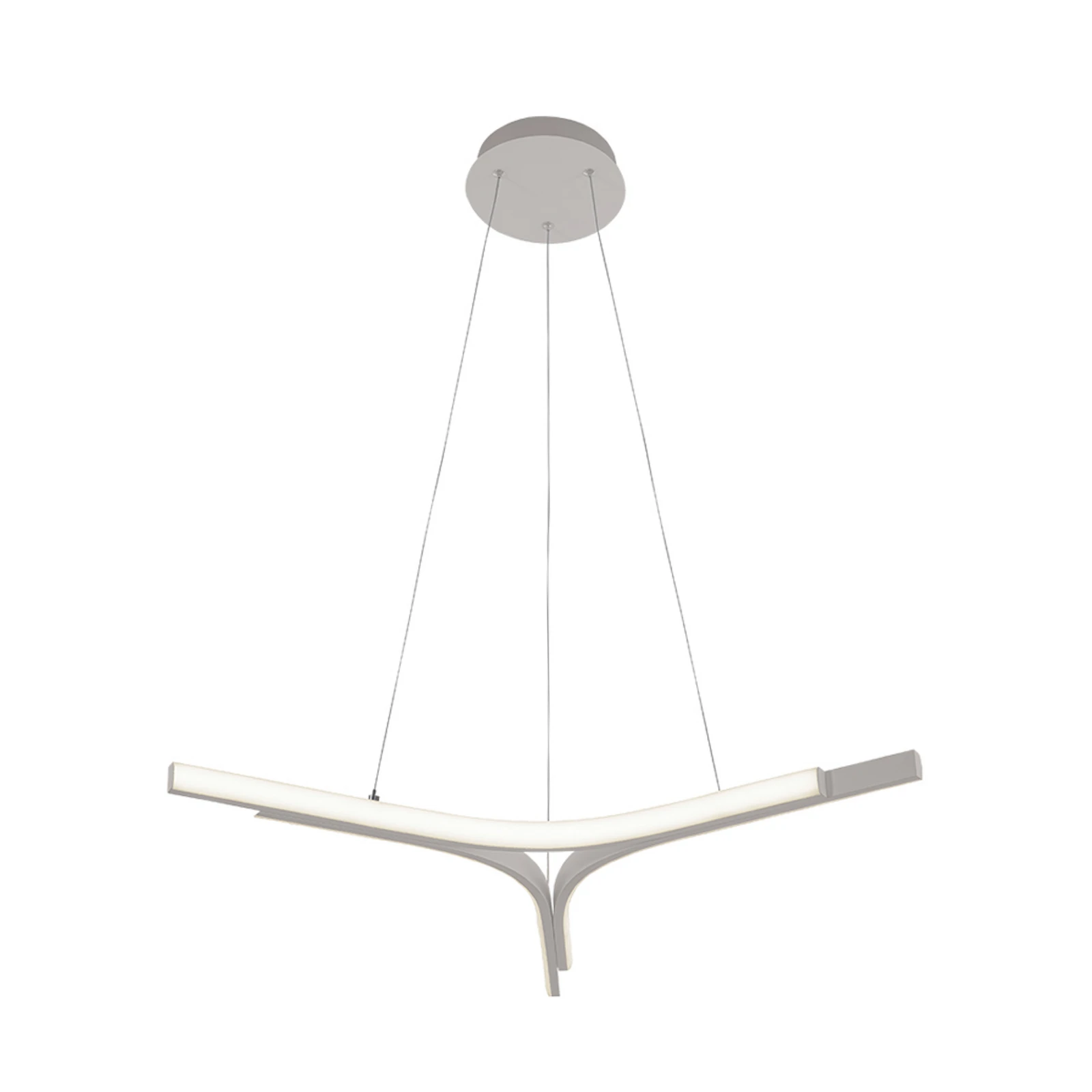 Závěsné světlo LED Alta, stříbrná, Ø 70 cm, kov