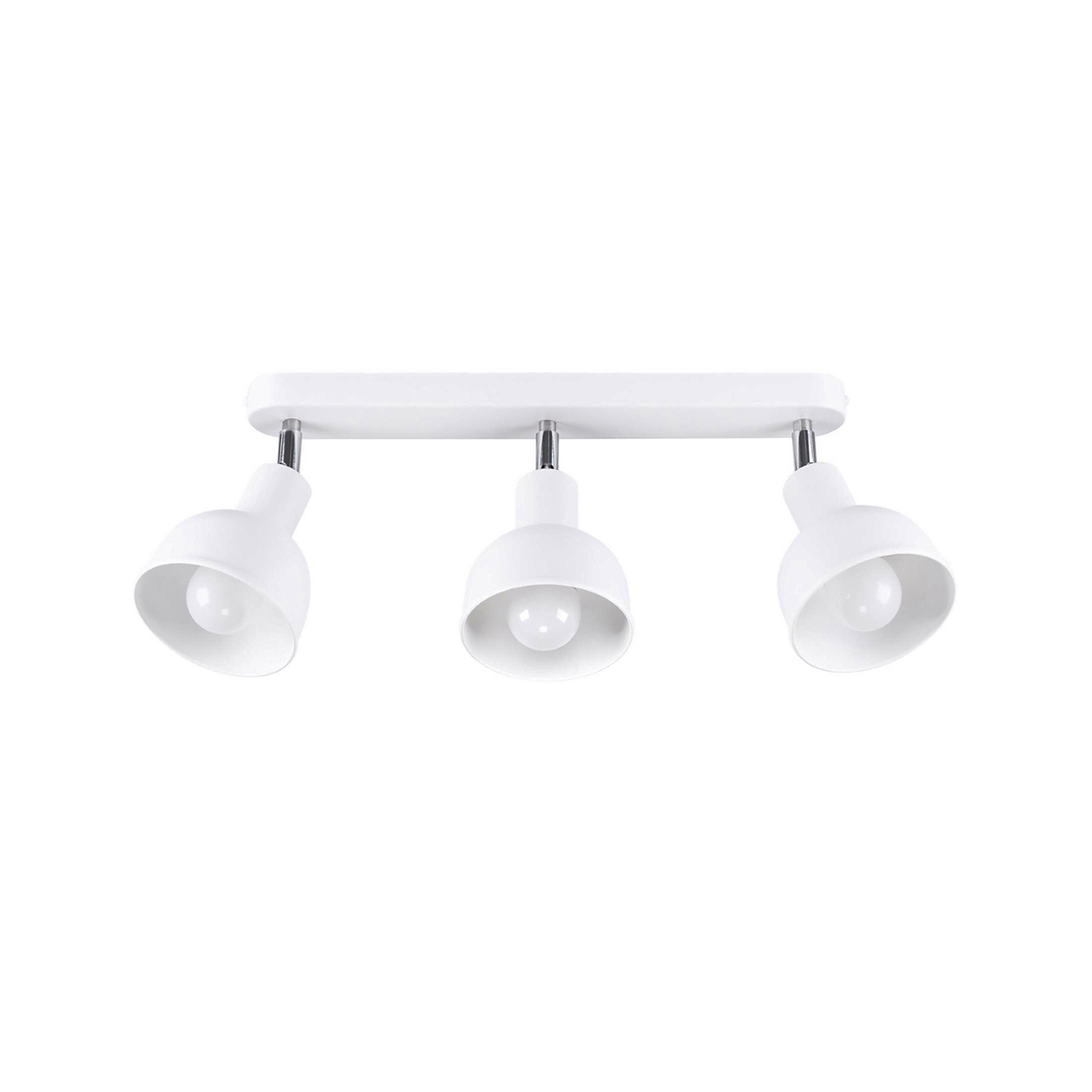 Elba plafondlamp, 3-lamps, staal, lengte 40 cm