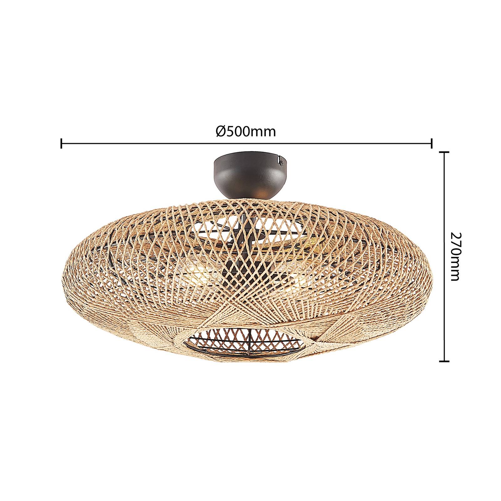 Lindby Melvios lampa sufitowa ze sznura sizalowego