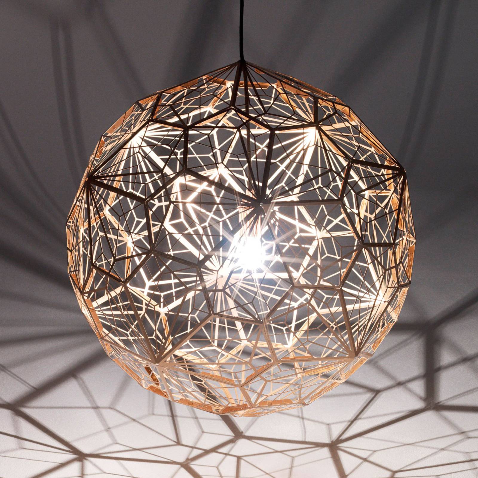Tom Dixon Etch Web lampa wisząca z mosiądzu