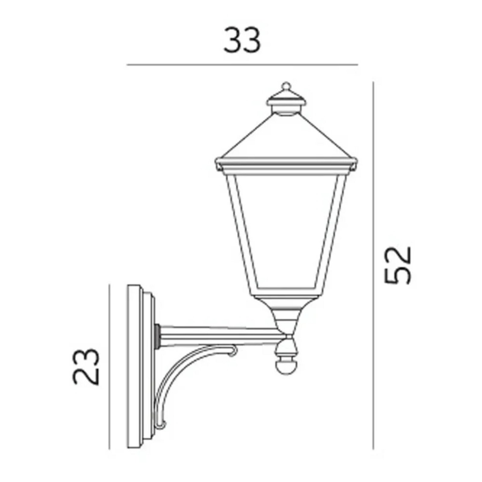 London Up Vanjski Zidna lampa Mali Crna - Norlys