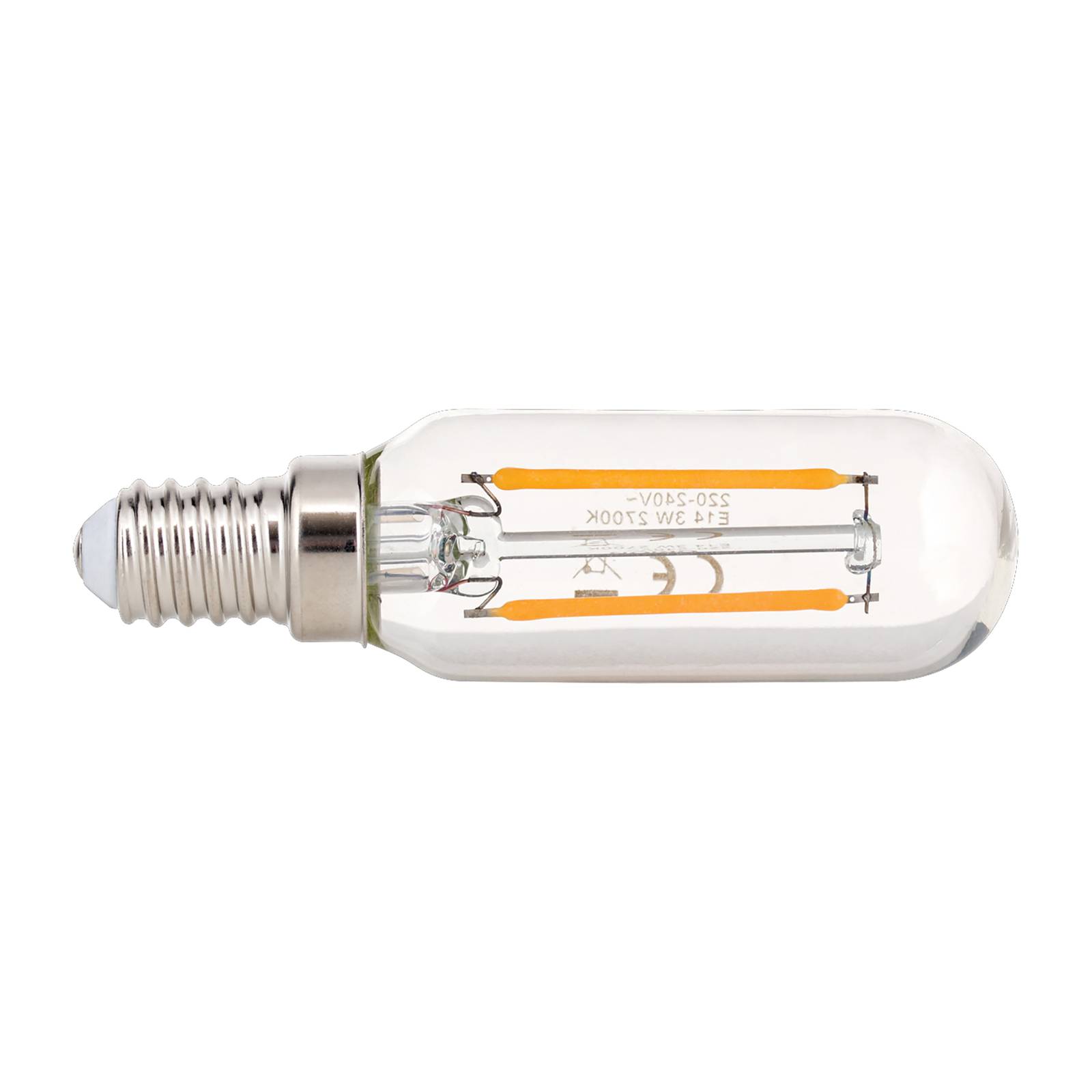 Ampoule LED E14 3 W T25 fil 2 700 K transparente