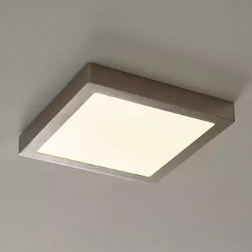 Lampadaire connecté FRATTINA-C SMART HOME en métal nickel et blanc LEDs -  Eglo