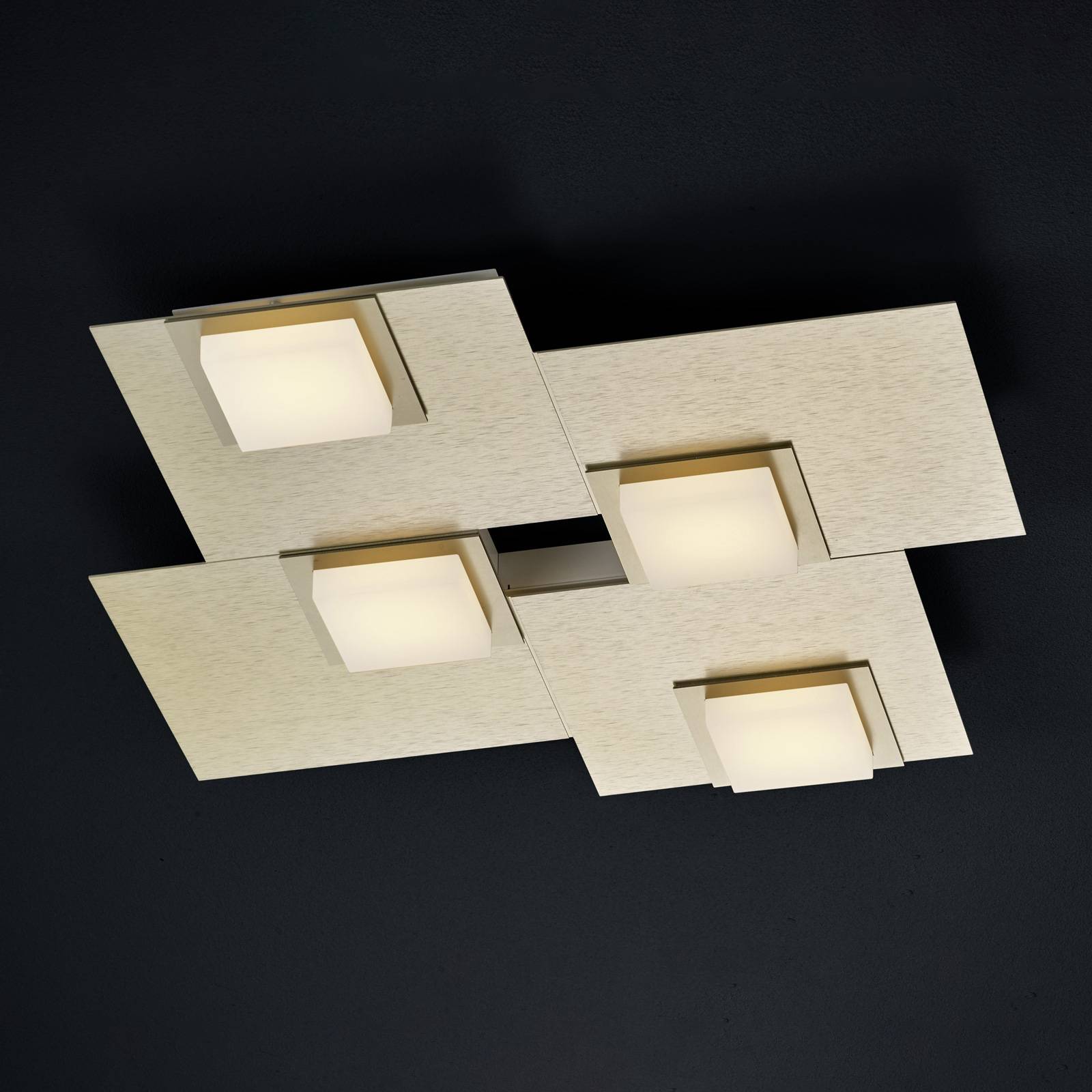 BANKAMP New Quadro lampa sufitowa 4-pkt. szampan