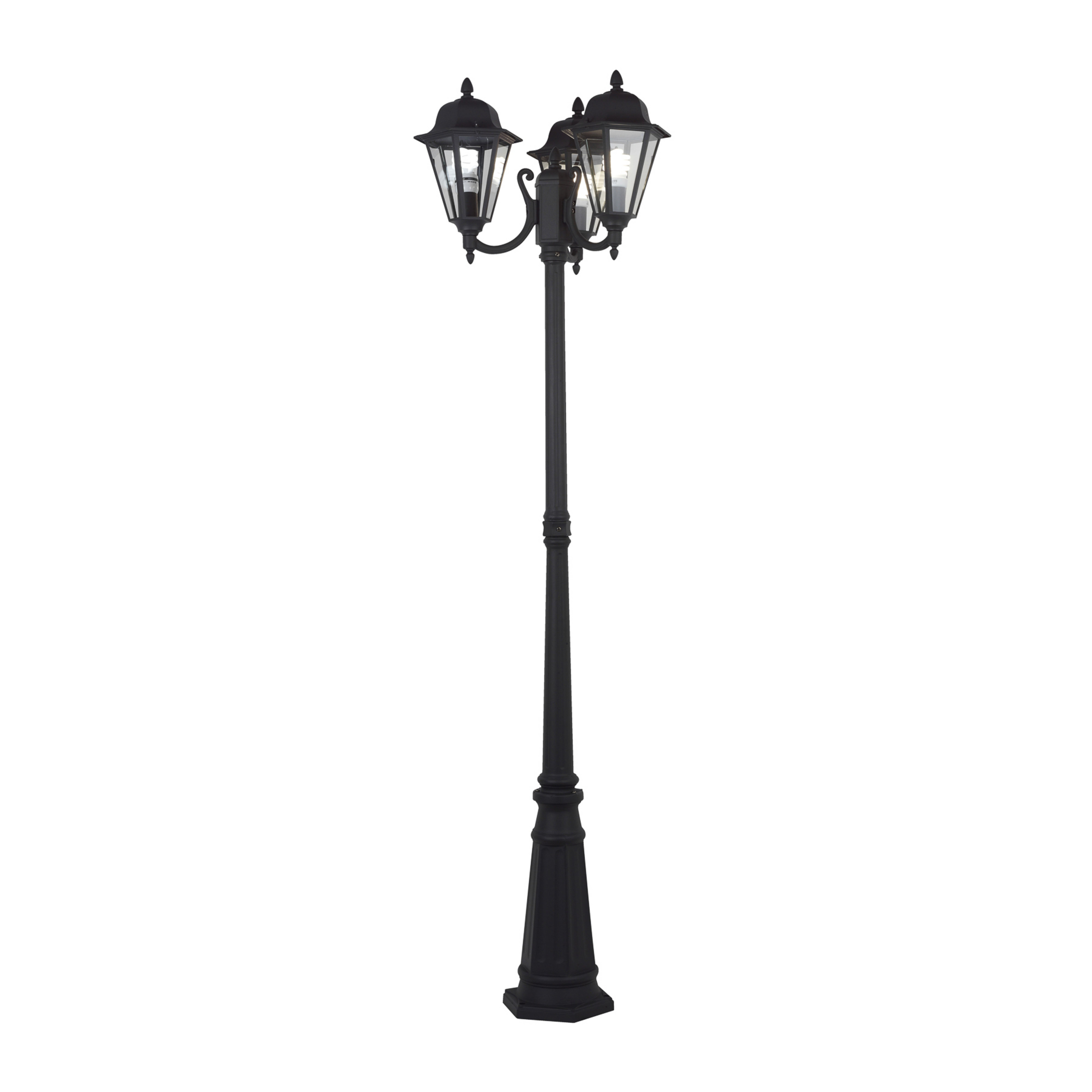 Außenlampe Edana 212 cm 3-flg. anthrazit E27 IP44 - Lindby
