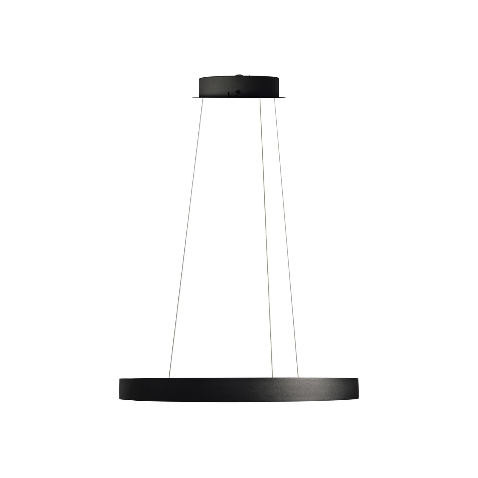 Gloria LED-hængelampe, Ø 60 cm, metal, sort ANTIDARK - Spisestue - Design - Rund billede