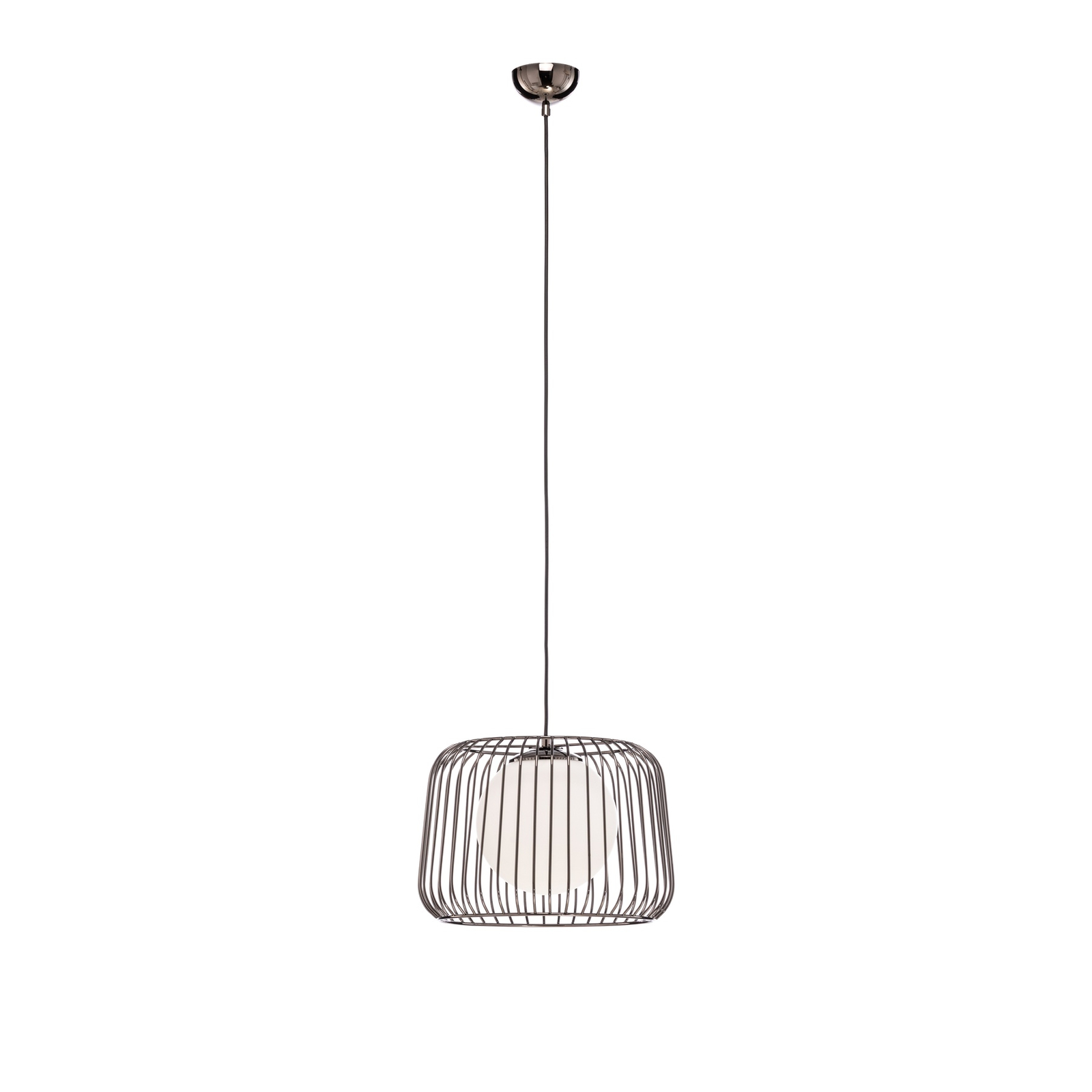 Hanglamp Ladore, Ø 36 cm, zwart-chroom