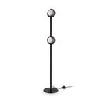 LED стояща лампа IDEAL LUX Bloom, височина 170 см, черна, с 2 лампи