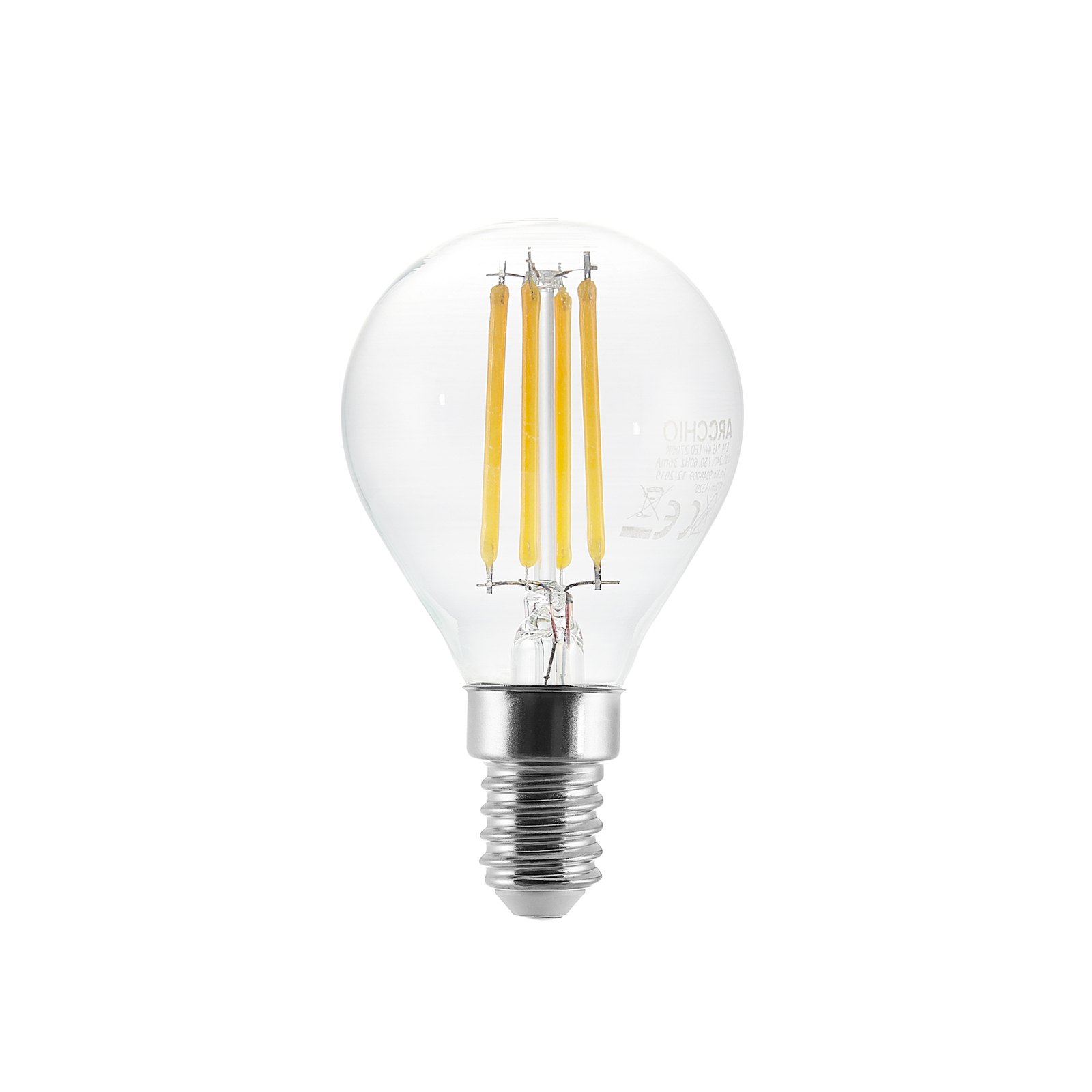 LED-Lampe E14 P45 4W 2.700K klar 3-Stepdim 2er-Set