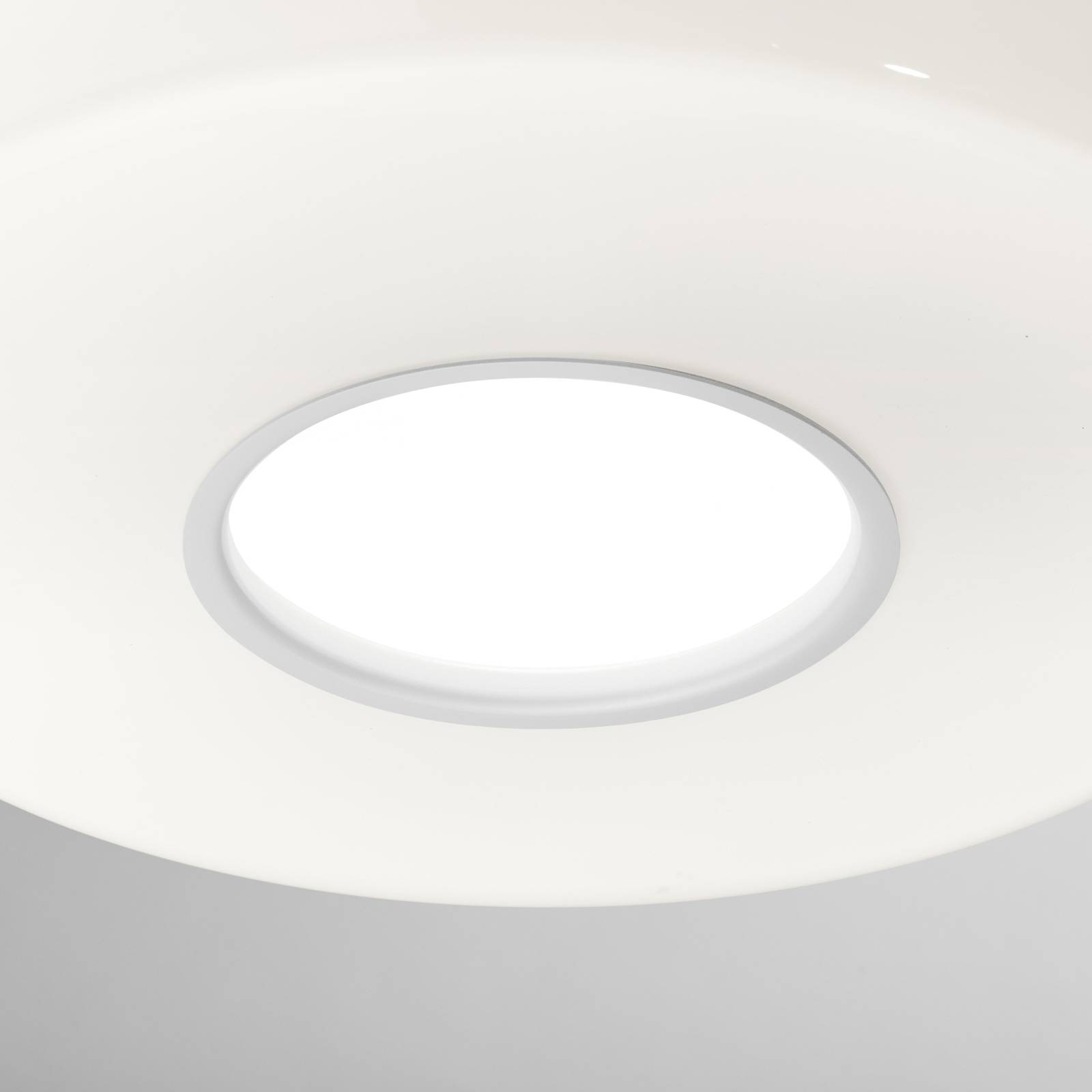 Lampa wisząca FLOS Bellhop Glass S2, biały, Ø 45 cm, szkło, E27