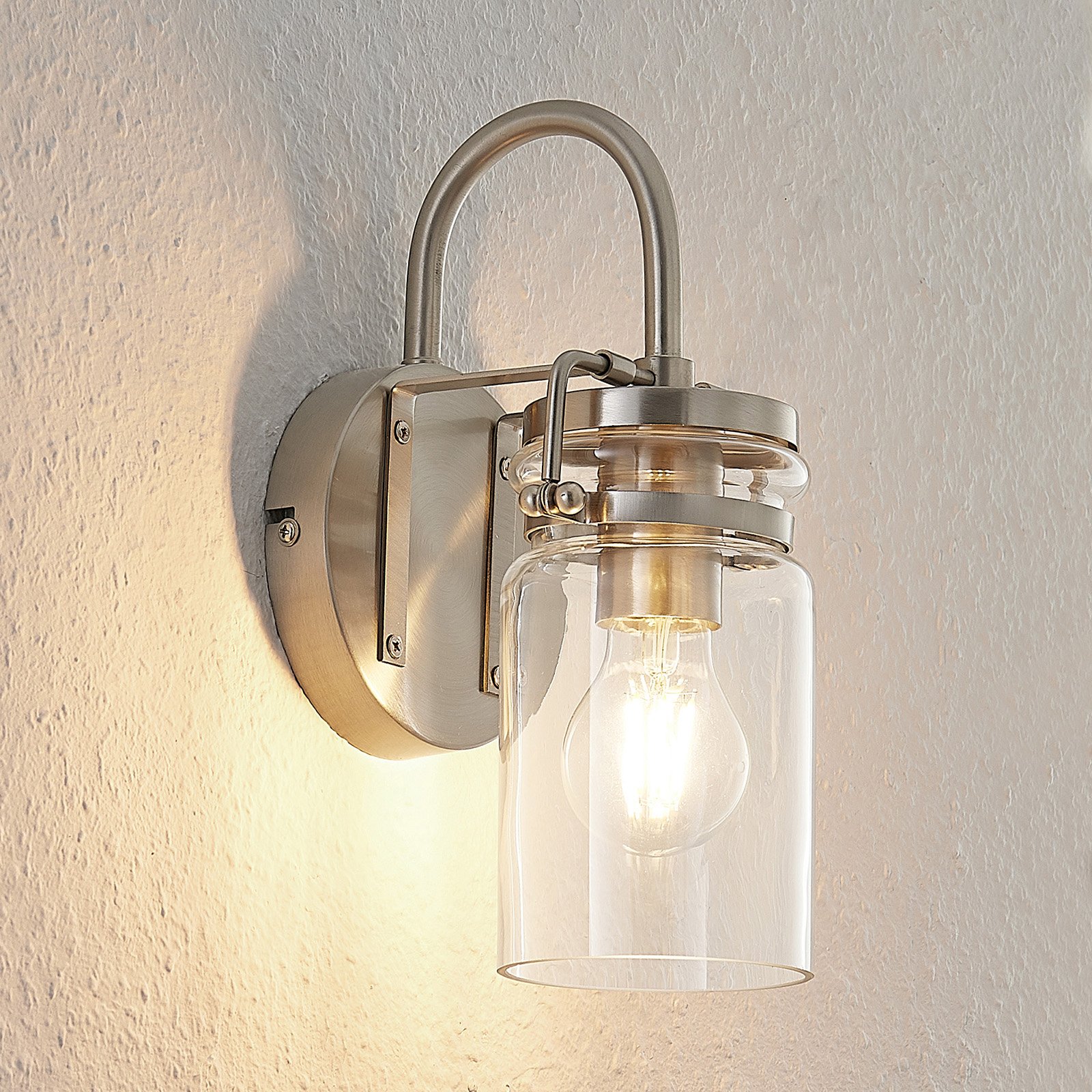 Lindby Vintus vägglampa, nickel