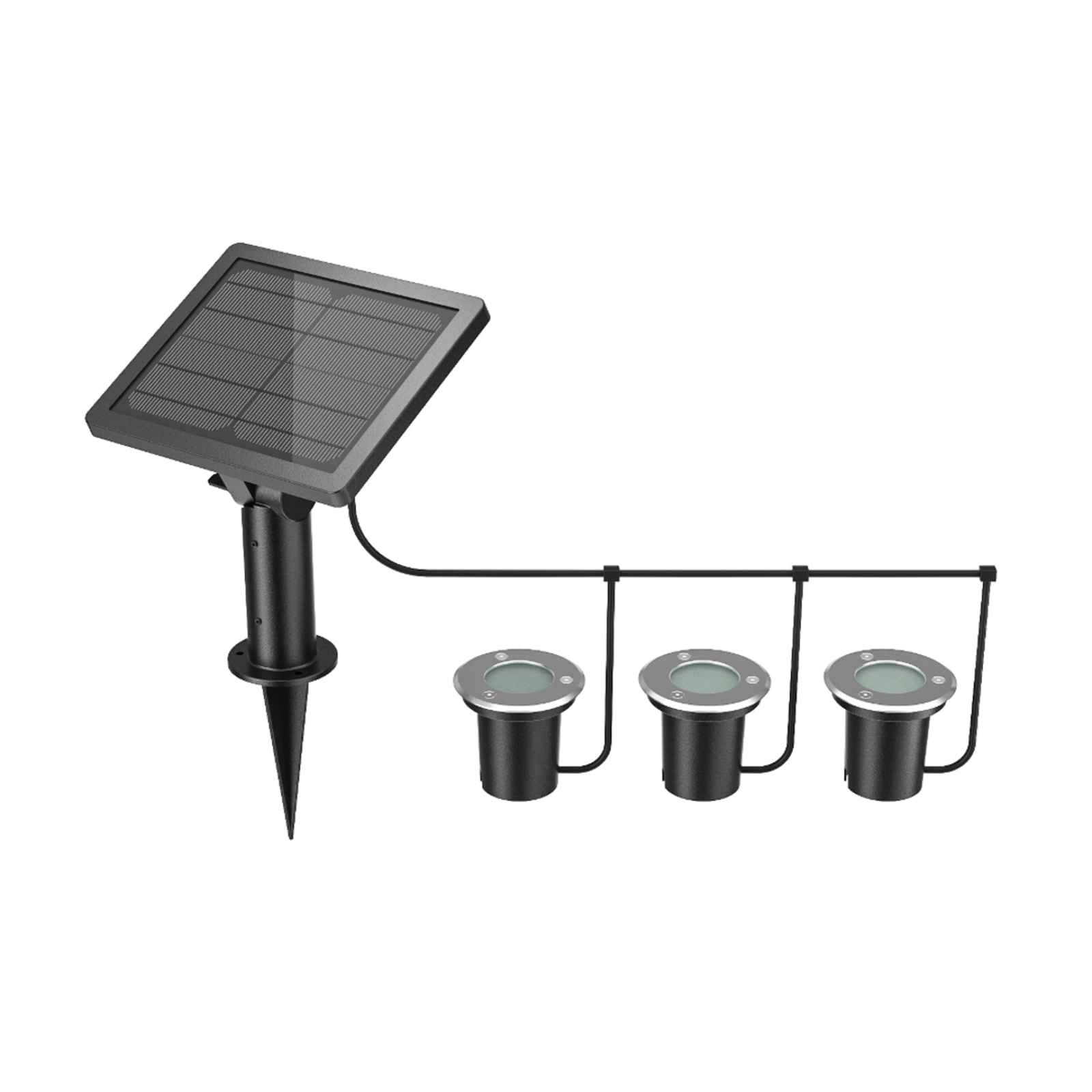 Lindby Guilio LED-solcellebakkesport, 3 stk