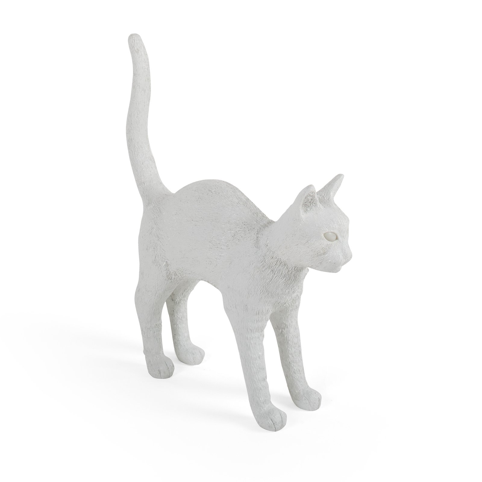 Lampe table déco LED Jobby The Cat, blanche