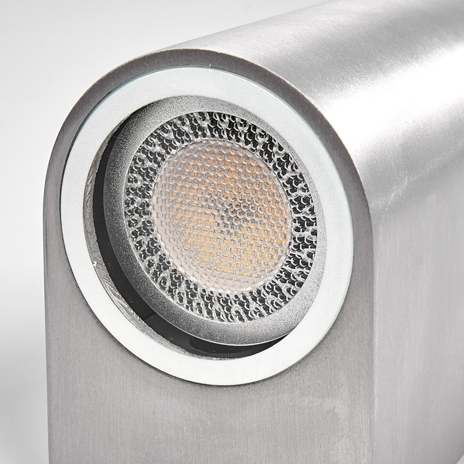  Lámpara de pared para exterior con sensor Aluminio Fundido Jardín FarolTirol en blanco de gris con detector de movimiento E27 de capacidad  
