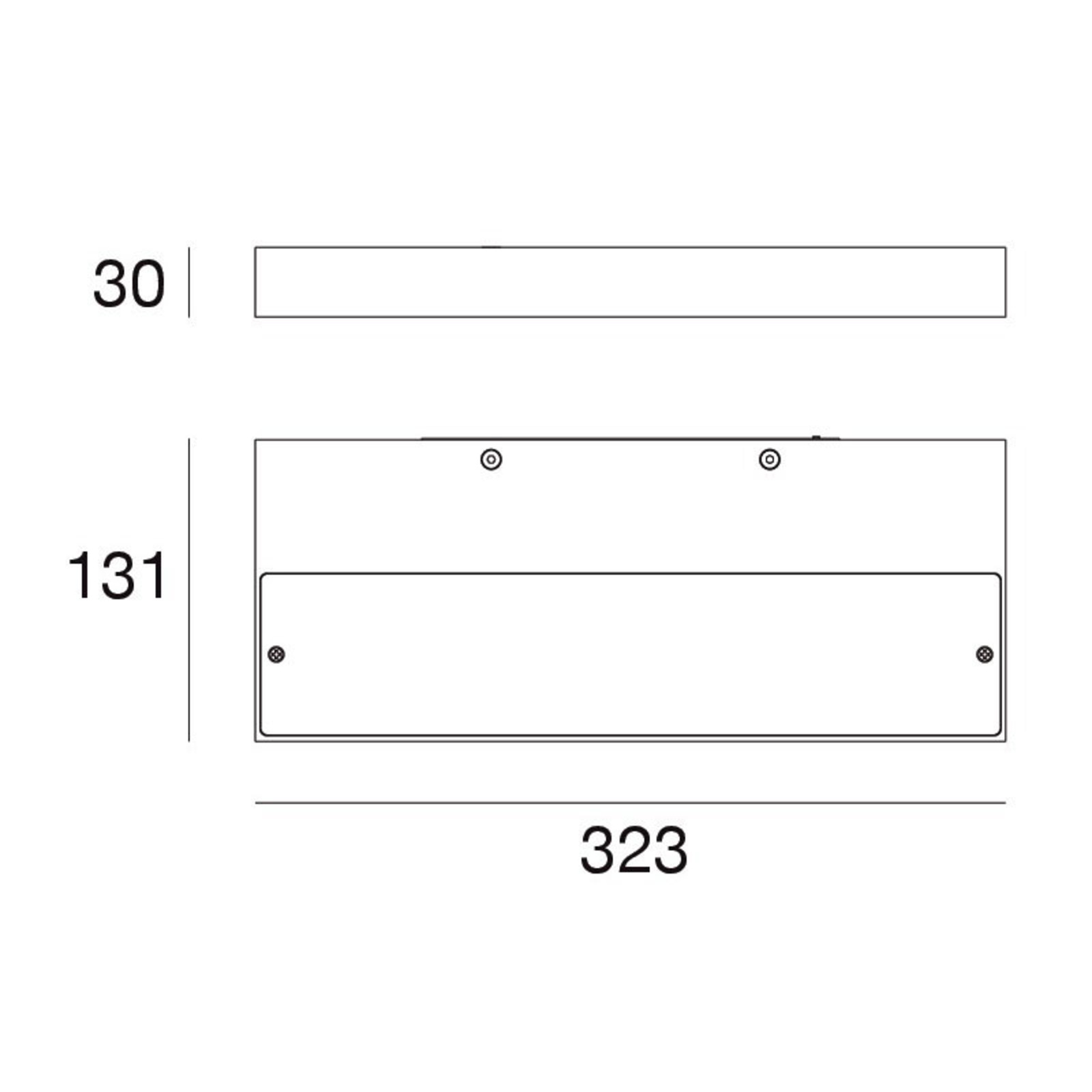 LED-Wandleuchte Regolo, Länge 32,3 cm