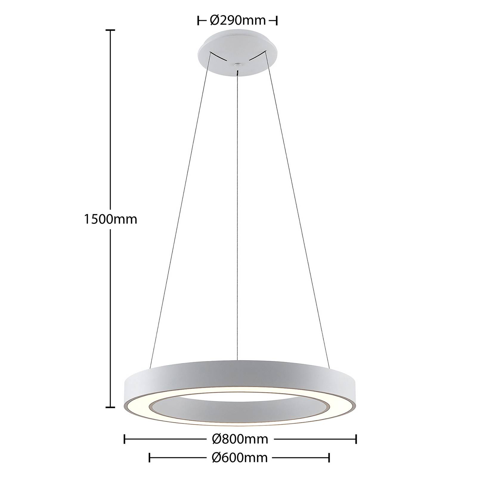 Arcchio Sharelyn lampa wisząca LED, 80 cm