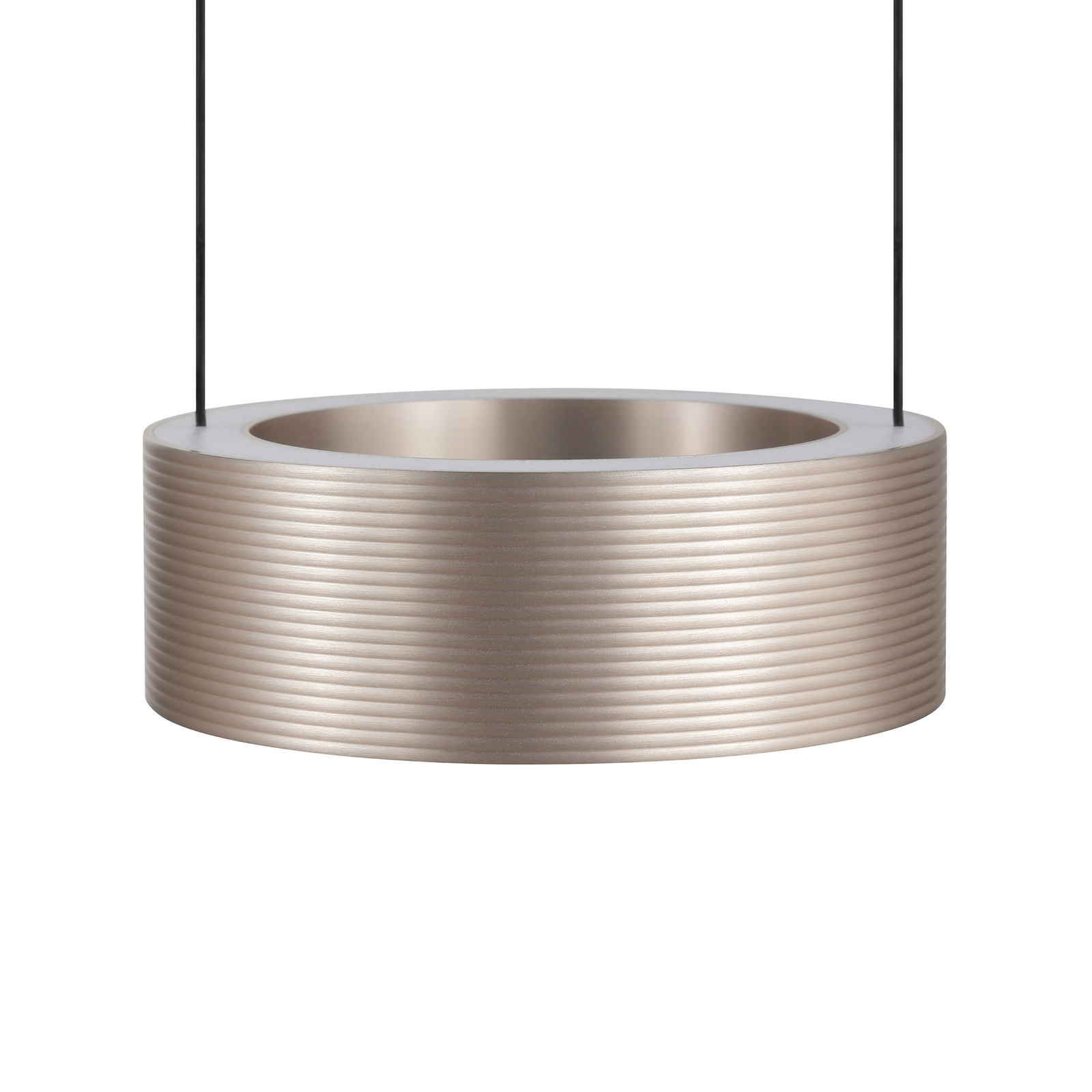 Lampada LED a sospensione Axion, nera/marrone, lunghezza 118 cm, CCT