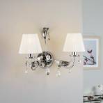 Wandlamp Jacqueline, 2-lamps, wit