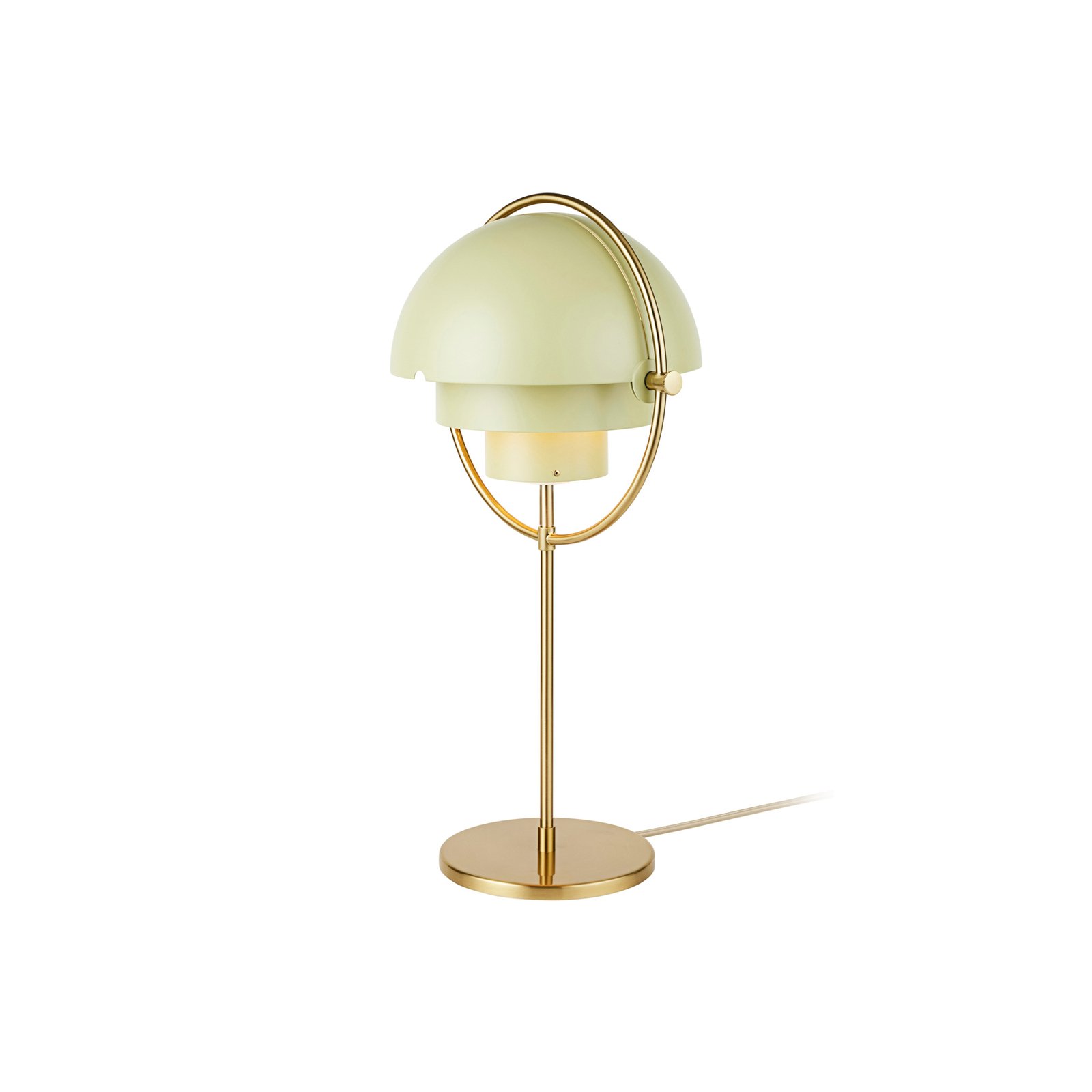 Gubi Lite tafellamp, hoogte 50 cm, messing/crème