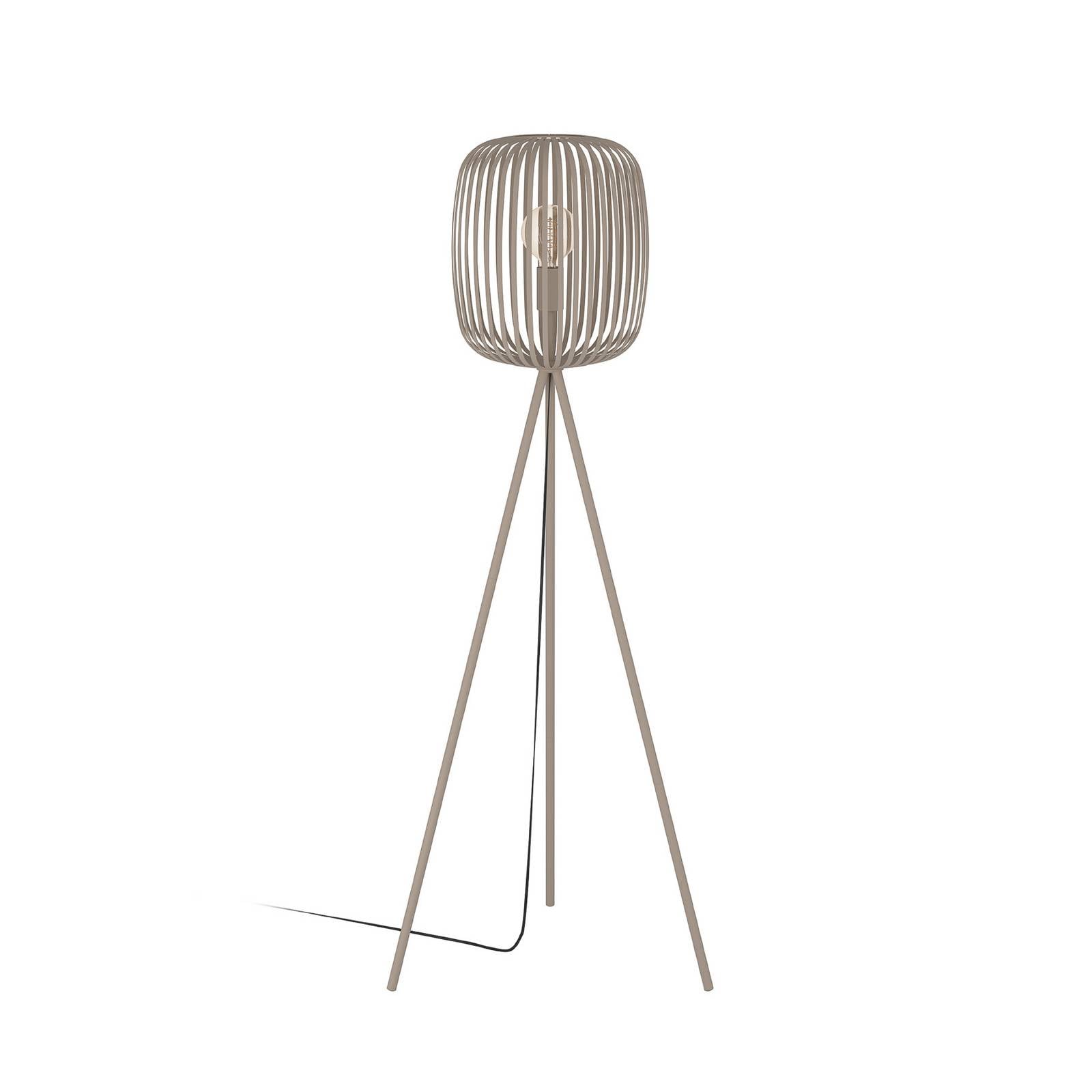 Stehleuchte Romazzina, beige, Höhe 141 cm, Metall, E27