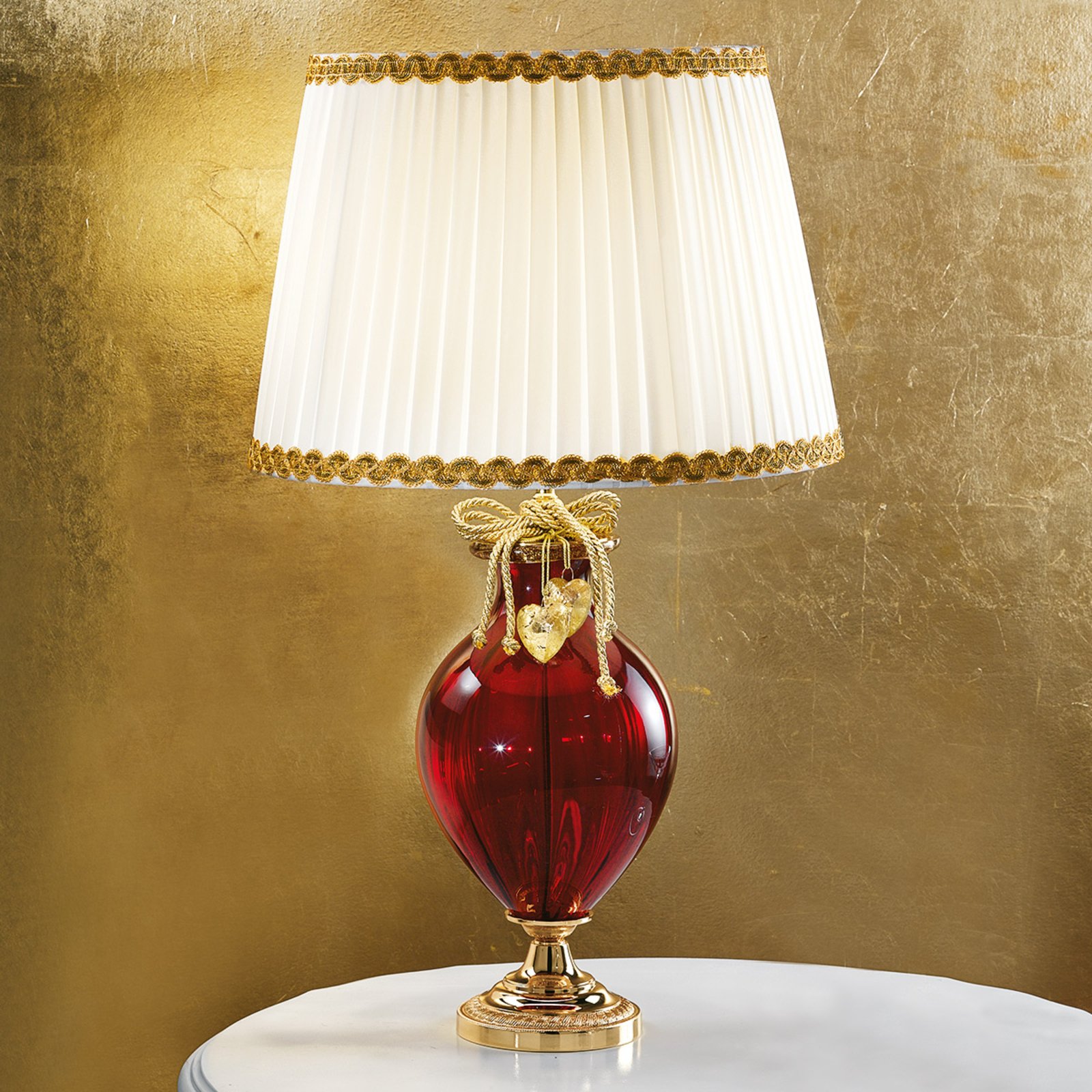 Raffinata lampada da tavolo Ella, vetro di Murano