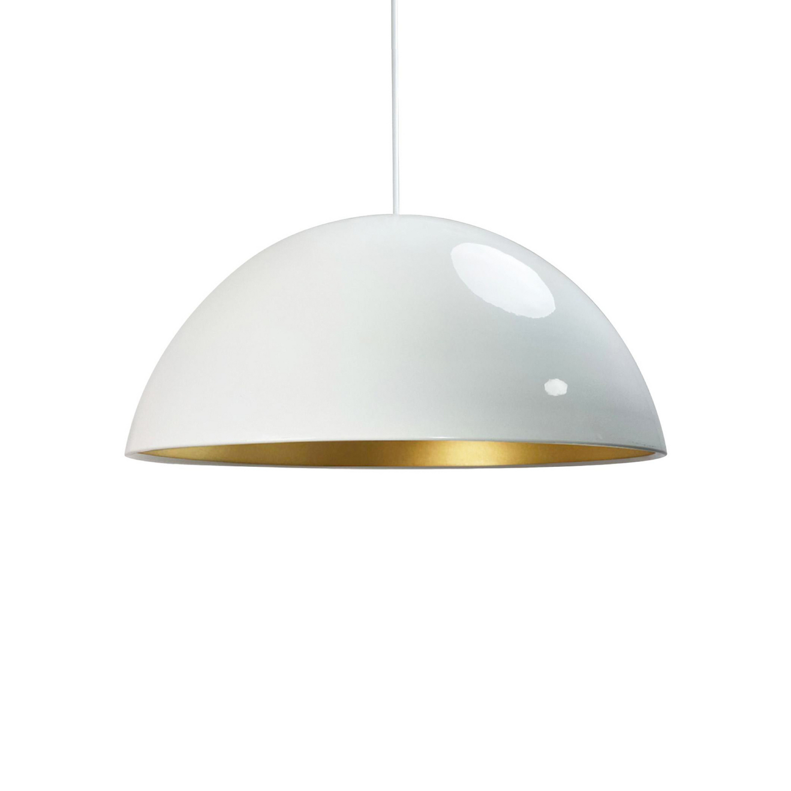 Lampa wisząca Lipeo, biały/złoty, Ø 50 cm, metal, E27