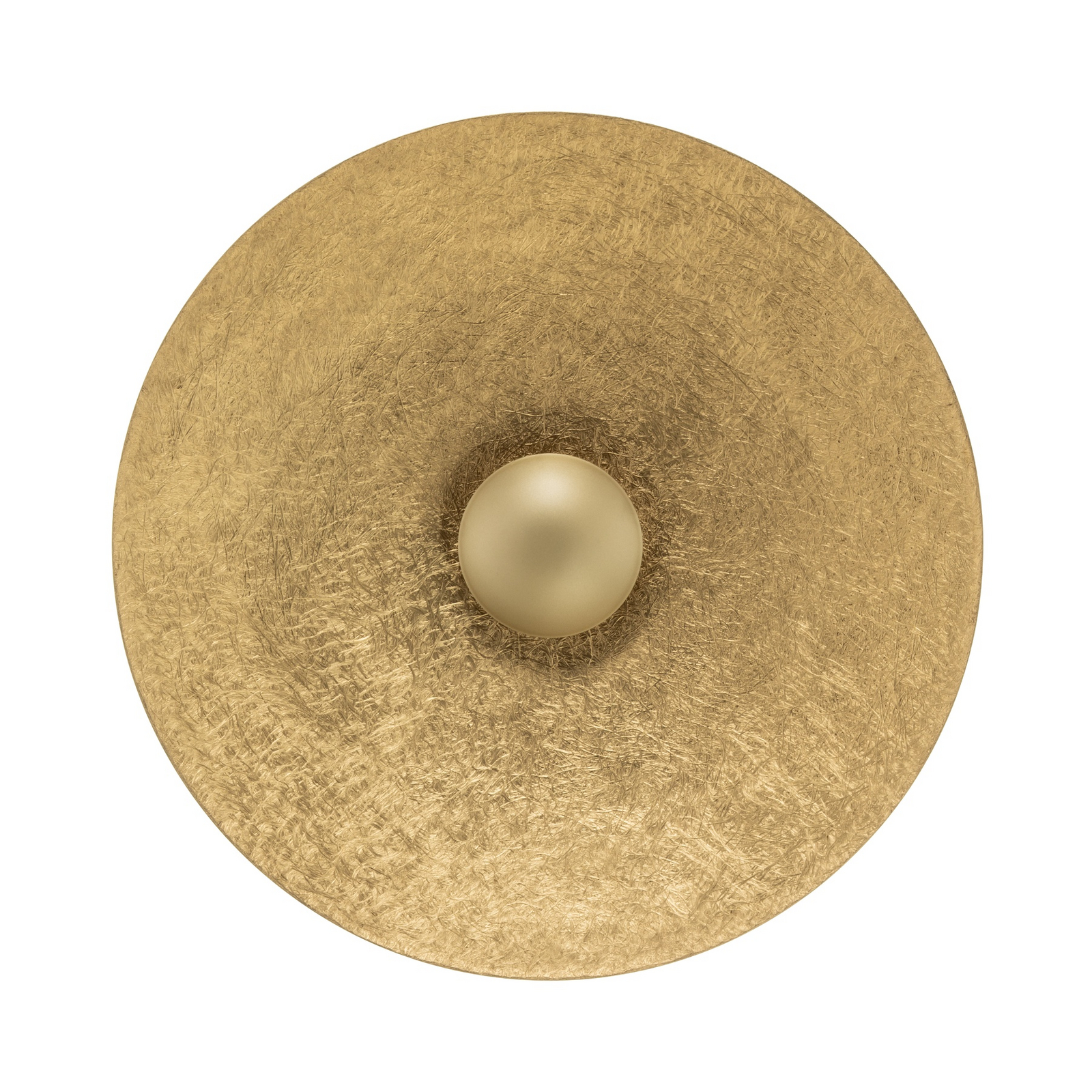 LED nástěnné světlo Sole M, Ø 65 cm, zlatá barva, ocel, 3 000 K