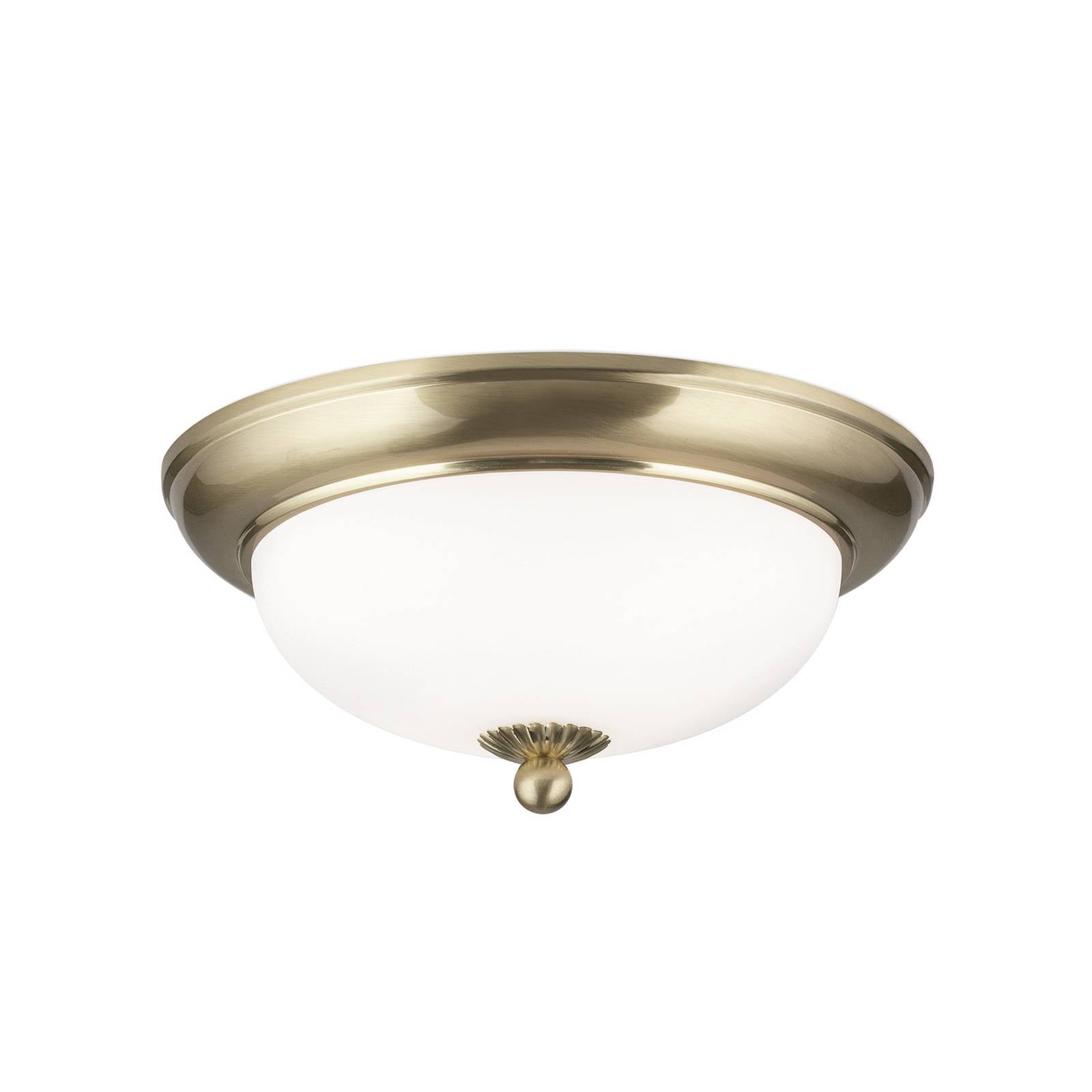 Deckenleuchte Empire, Ø 26,5 cm, messing, Glas opal matt