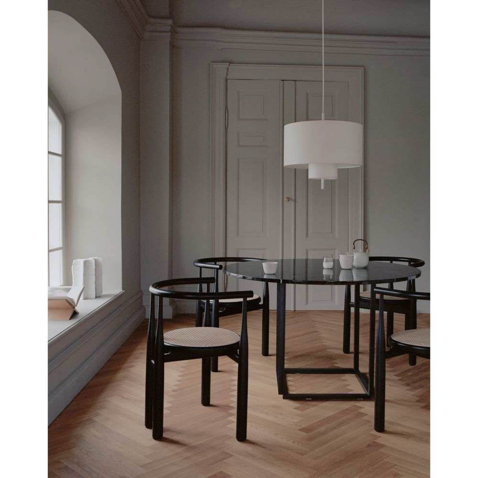 NEW WORKS Suspension Margin, Ø 50 cm, blanc, E27