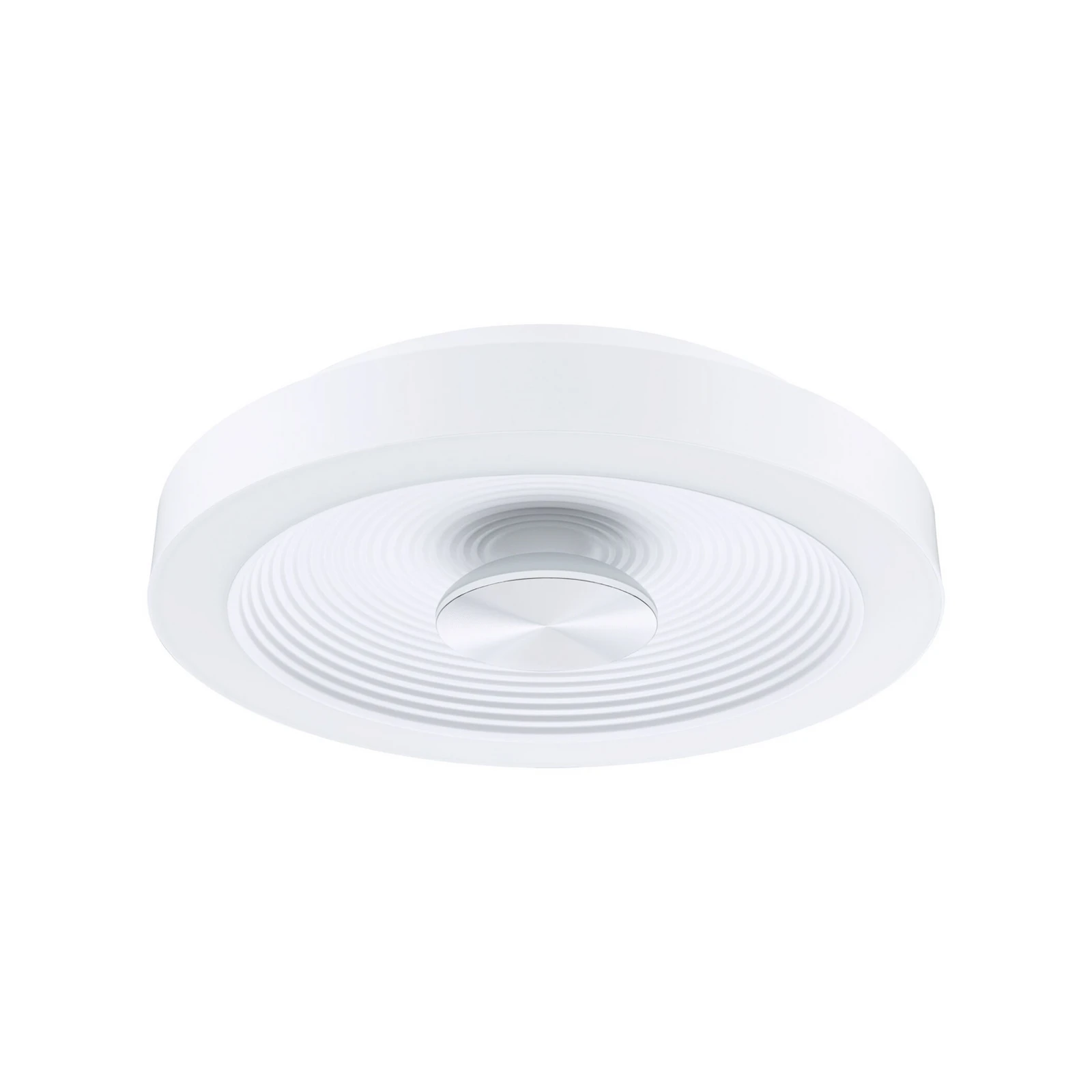 Candeeiro de teto LED Paulmann Volea, branco/prata Ø 32 cm IP44 regulável