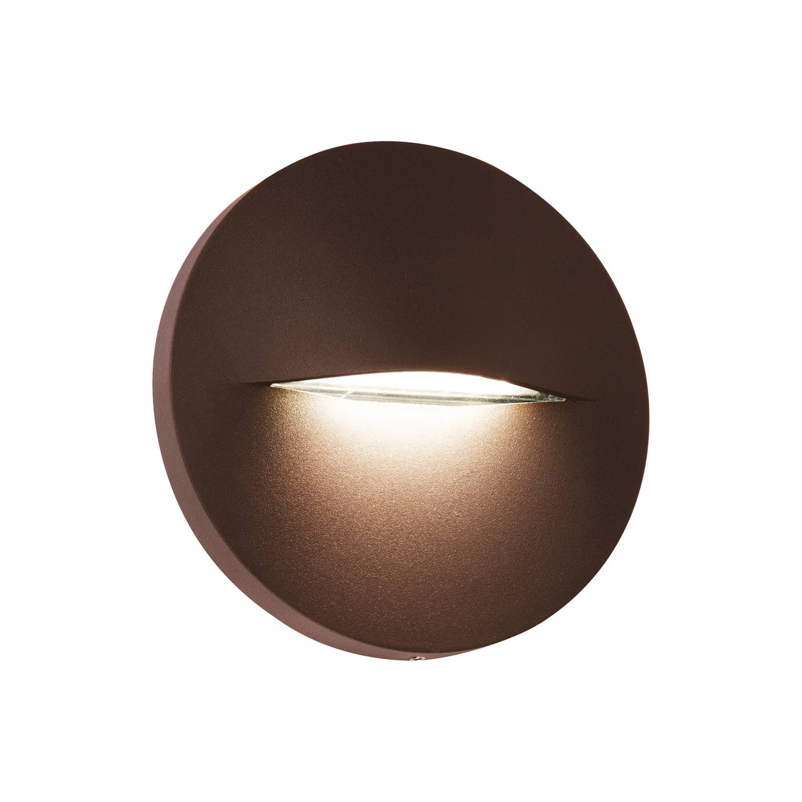 Viokef Applique d'extérieur LED Vita, brun rouille, Ø 14 cm