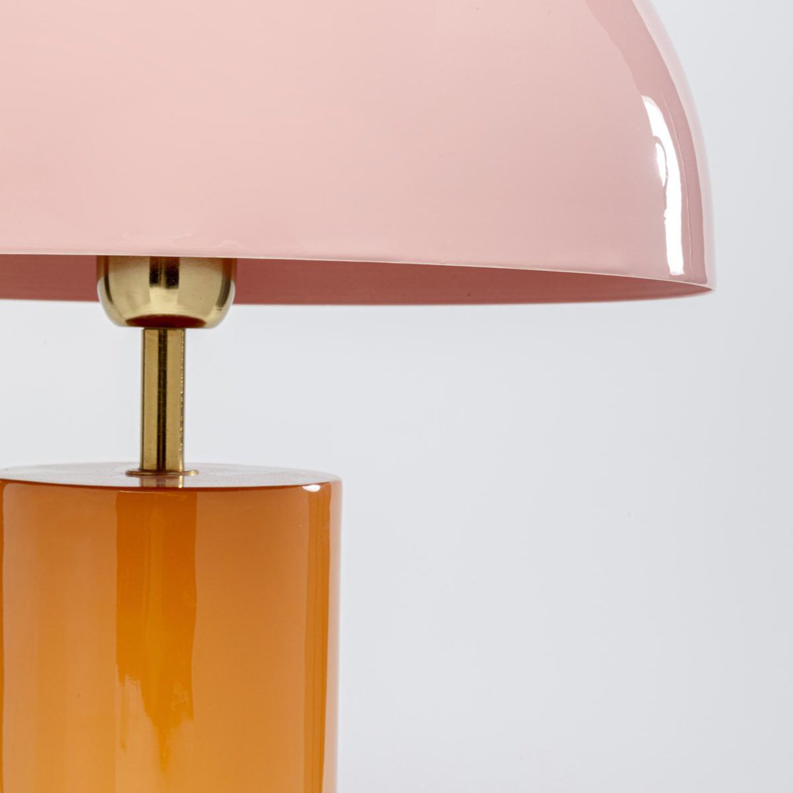 KARE Namizna svetilka Josy, roza/oranžna barva, jeklo, višina 51 cm