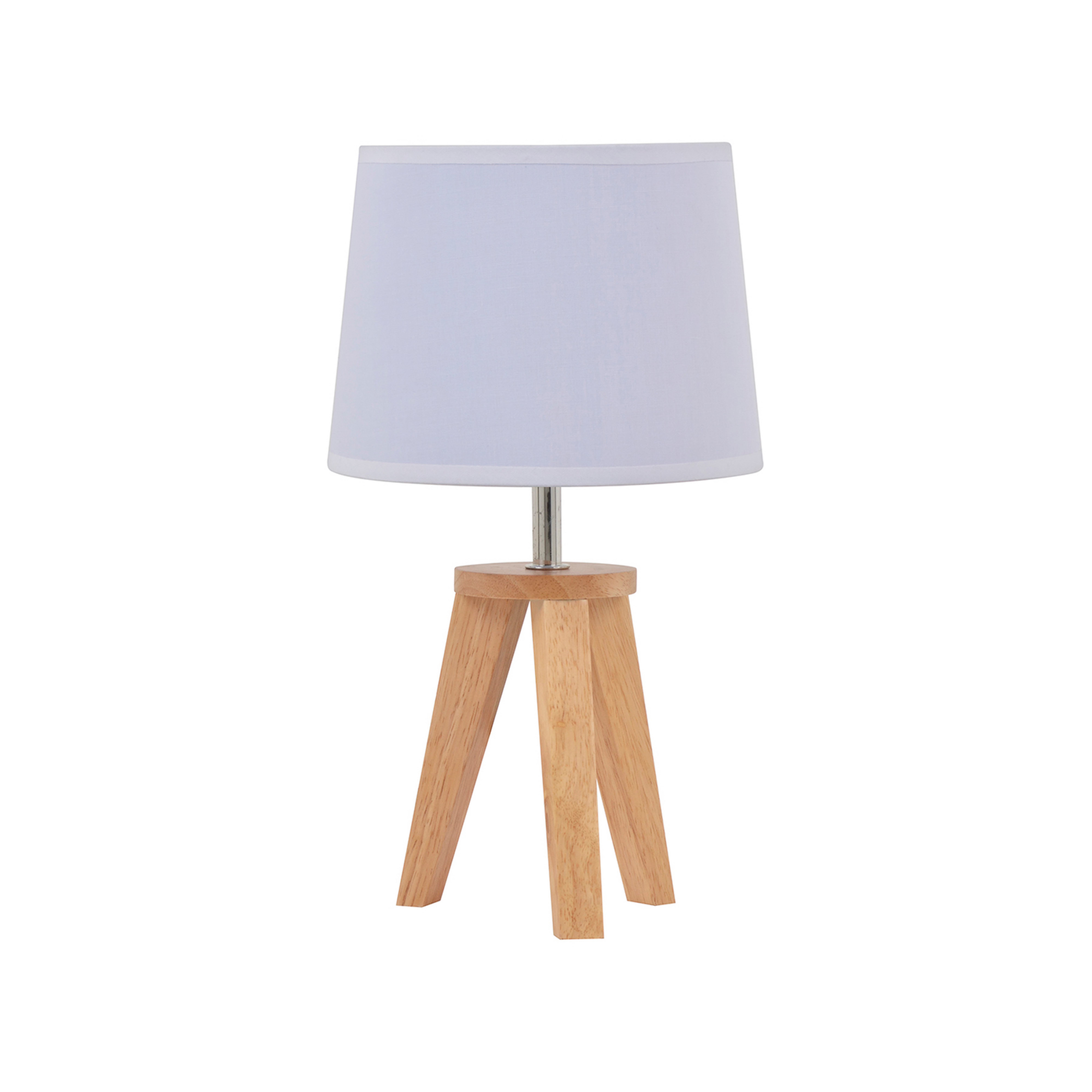 Yoga table lamp, white/light wood, height 34 cm - COREP SAS