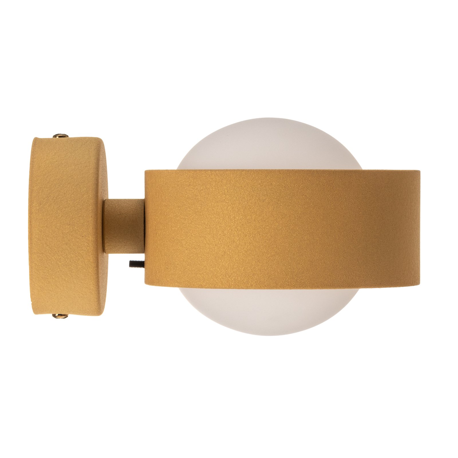 Mado wall light, steel, gold, one-bulb