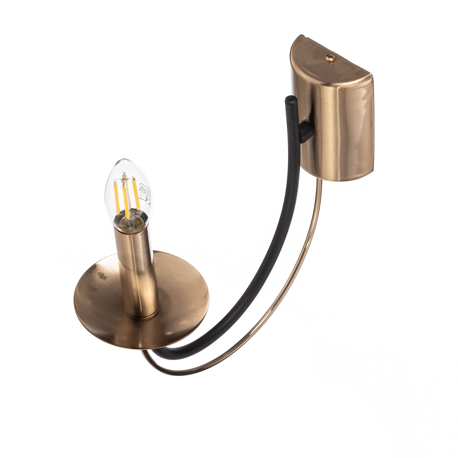 Ferra wall light, antique brass, 1-bulb