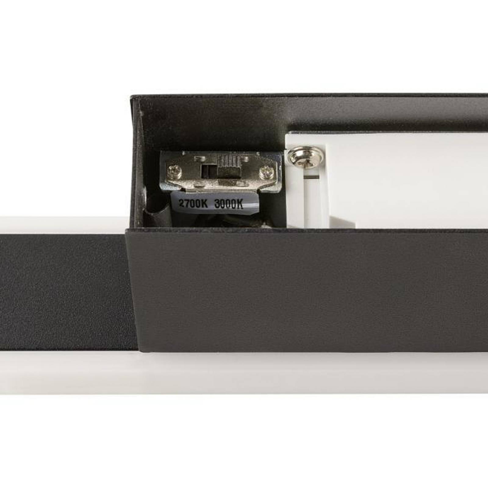 SLV Kinkiet LED do łazienki One Linear, 52 cm, czarny, CCT